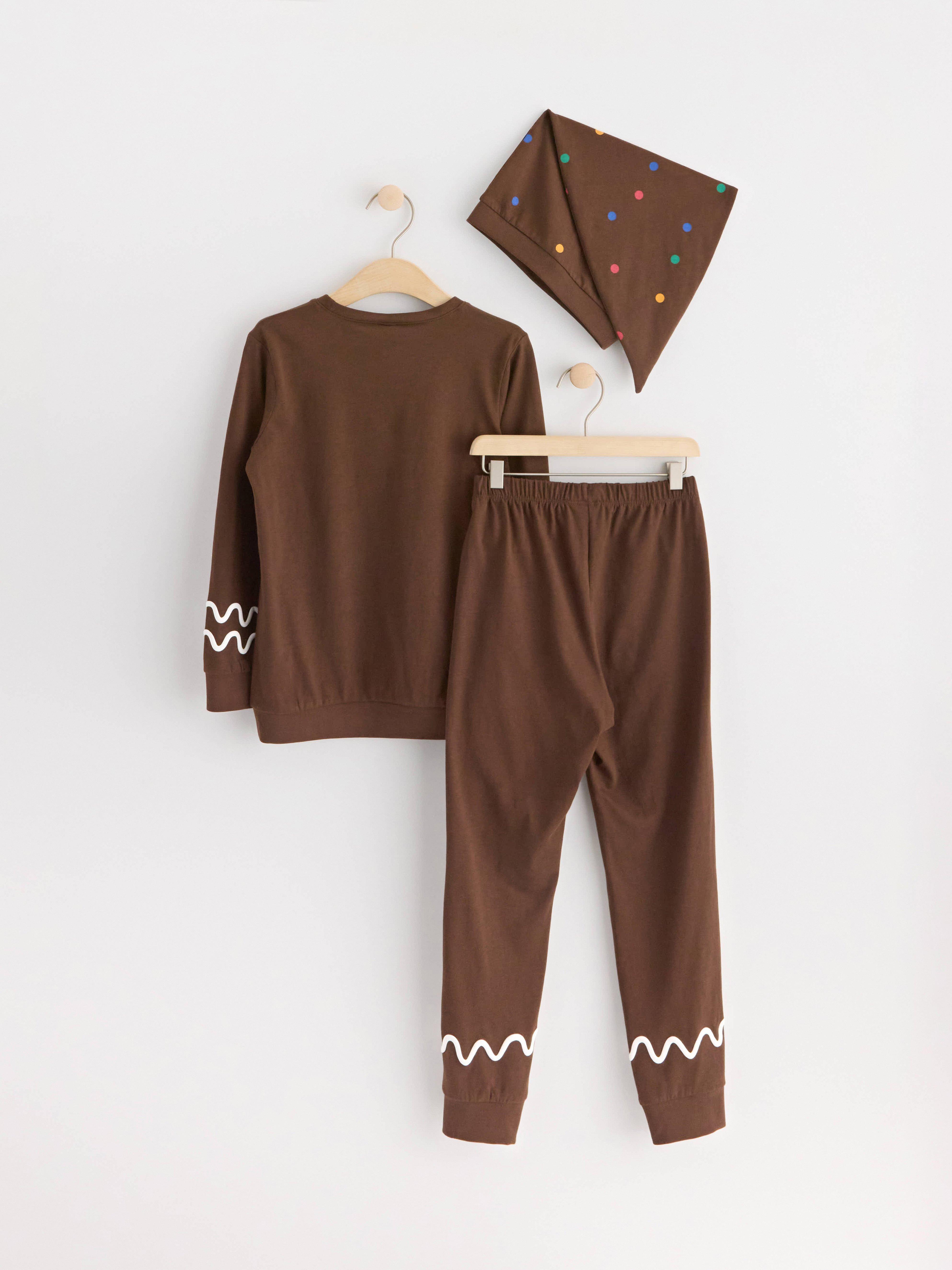 Christmas pyjama set Dk brown