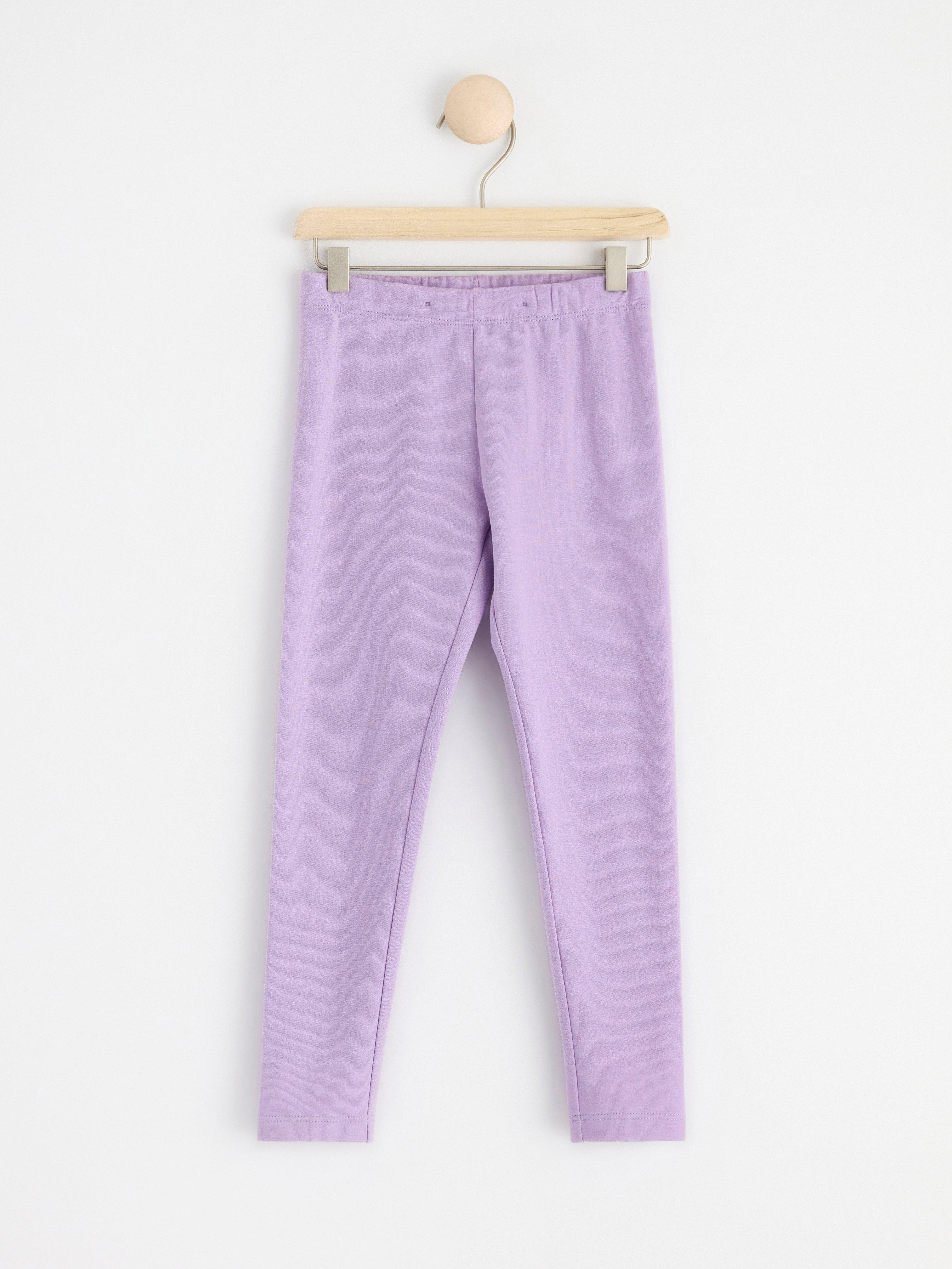 Extra durable leggings with brushed inside Light Lilac