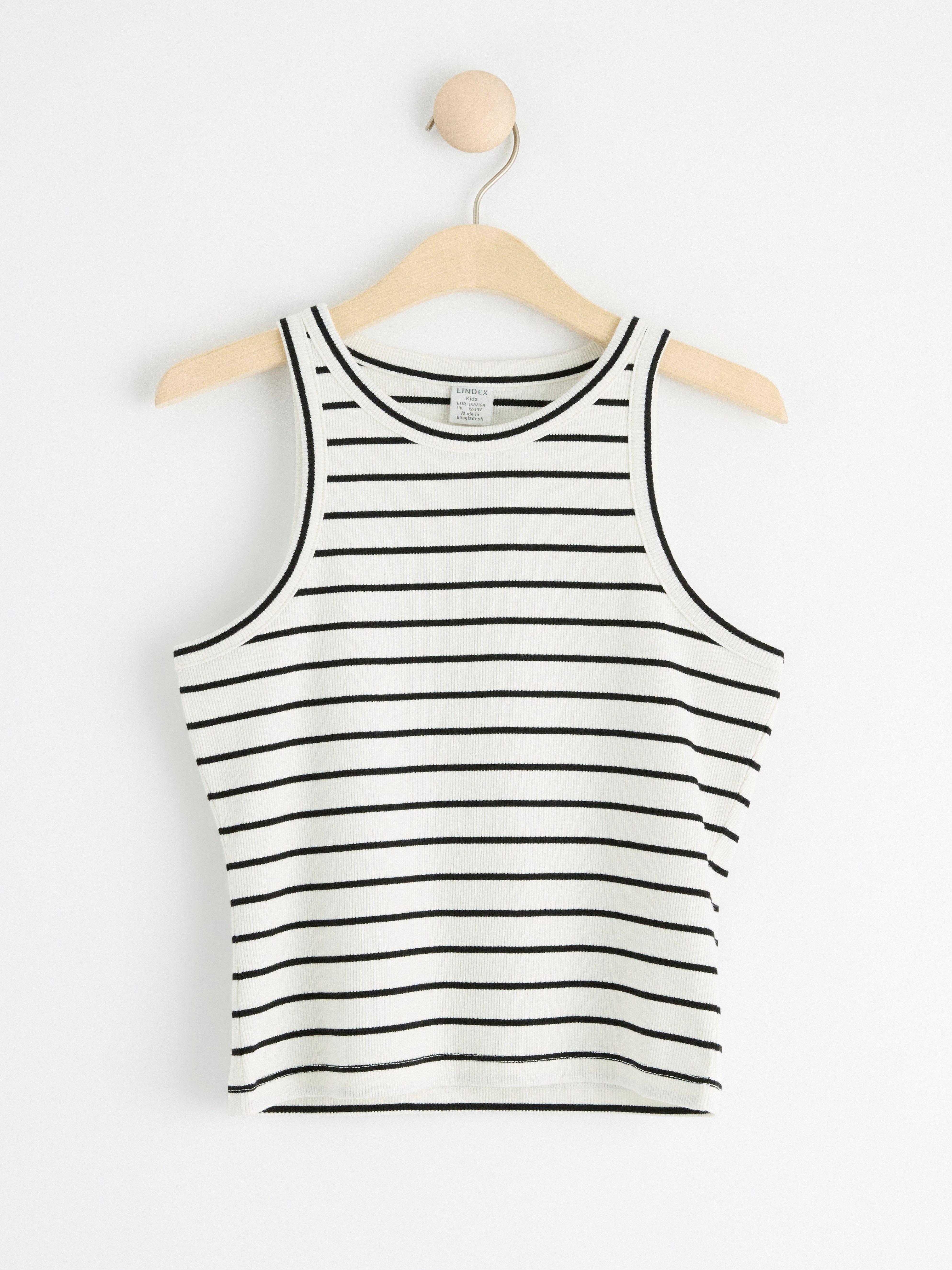 Ribbed tank top white