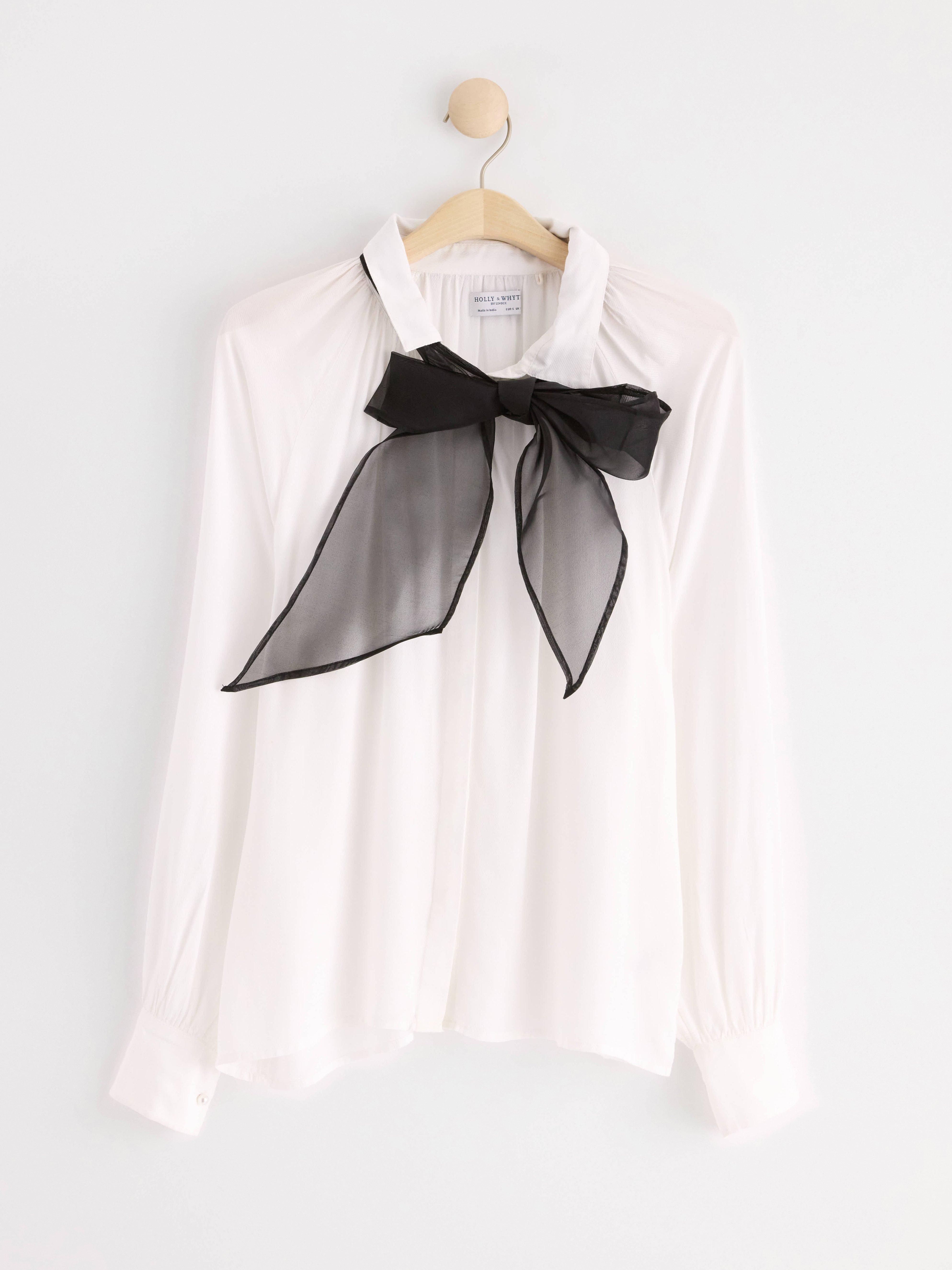 Blouse with bow Off White