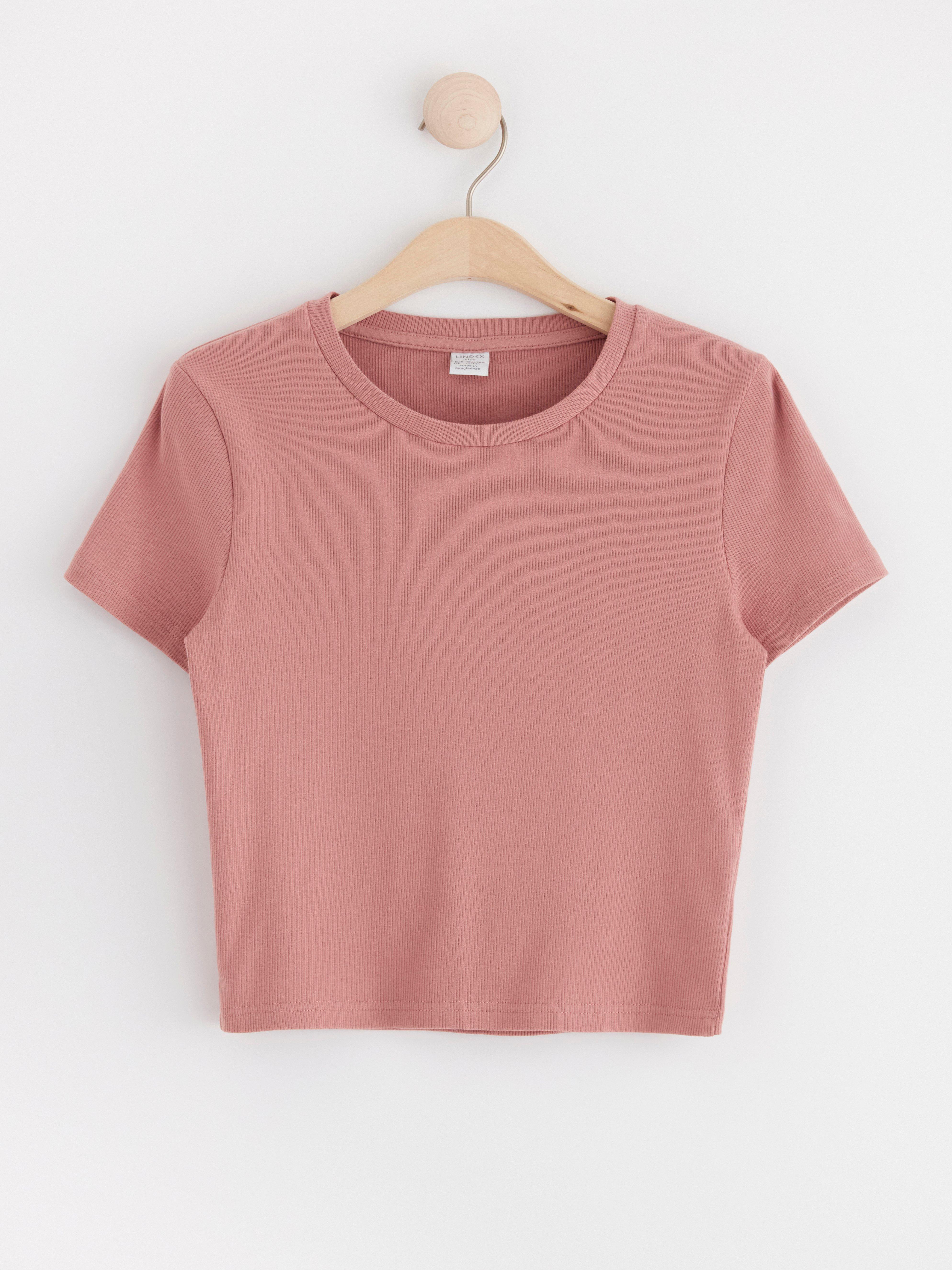 Ribbed cropped top Dusty Pink