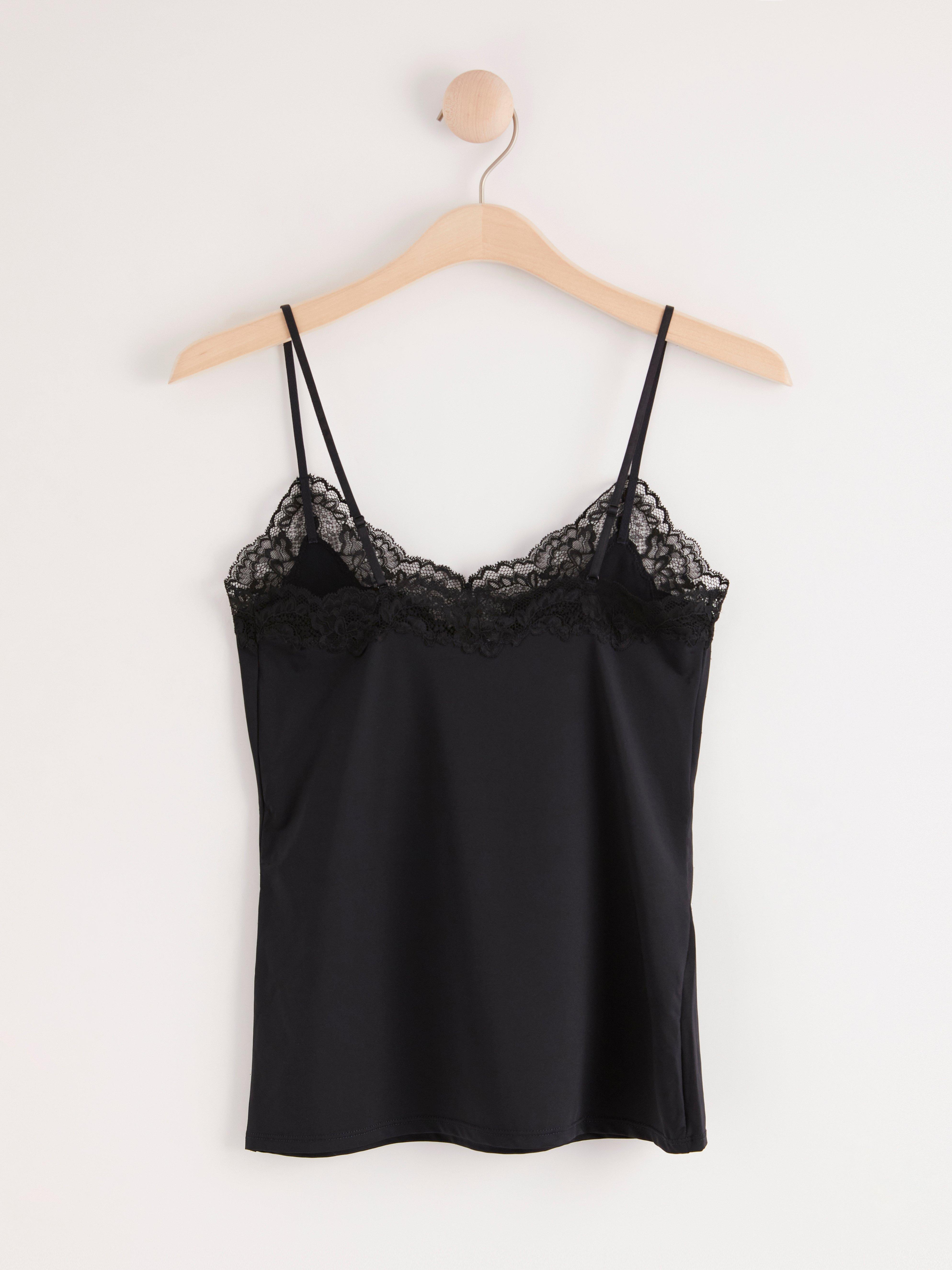 Camisole with Lace Black