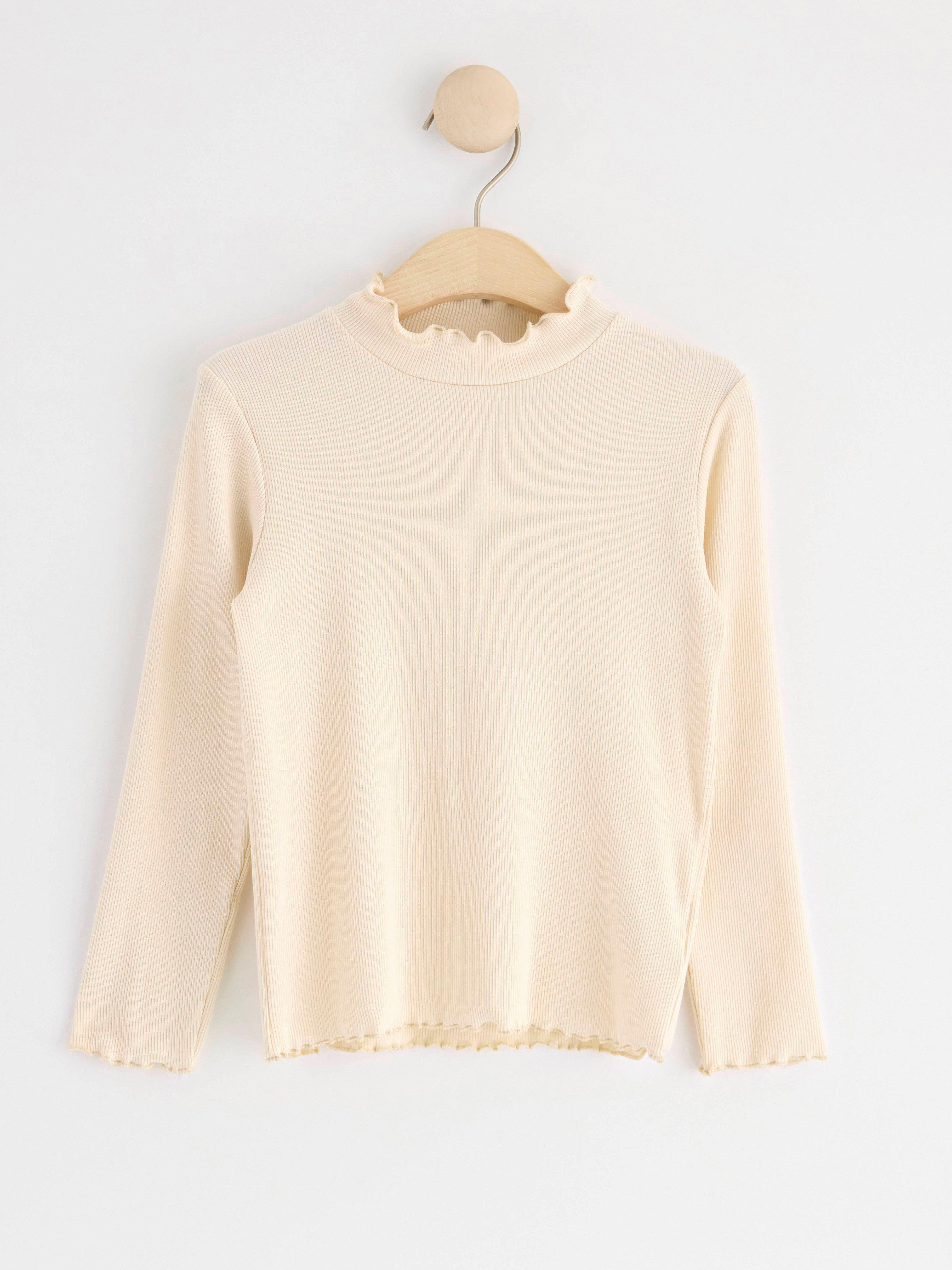 Top with frills Light Beige
