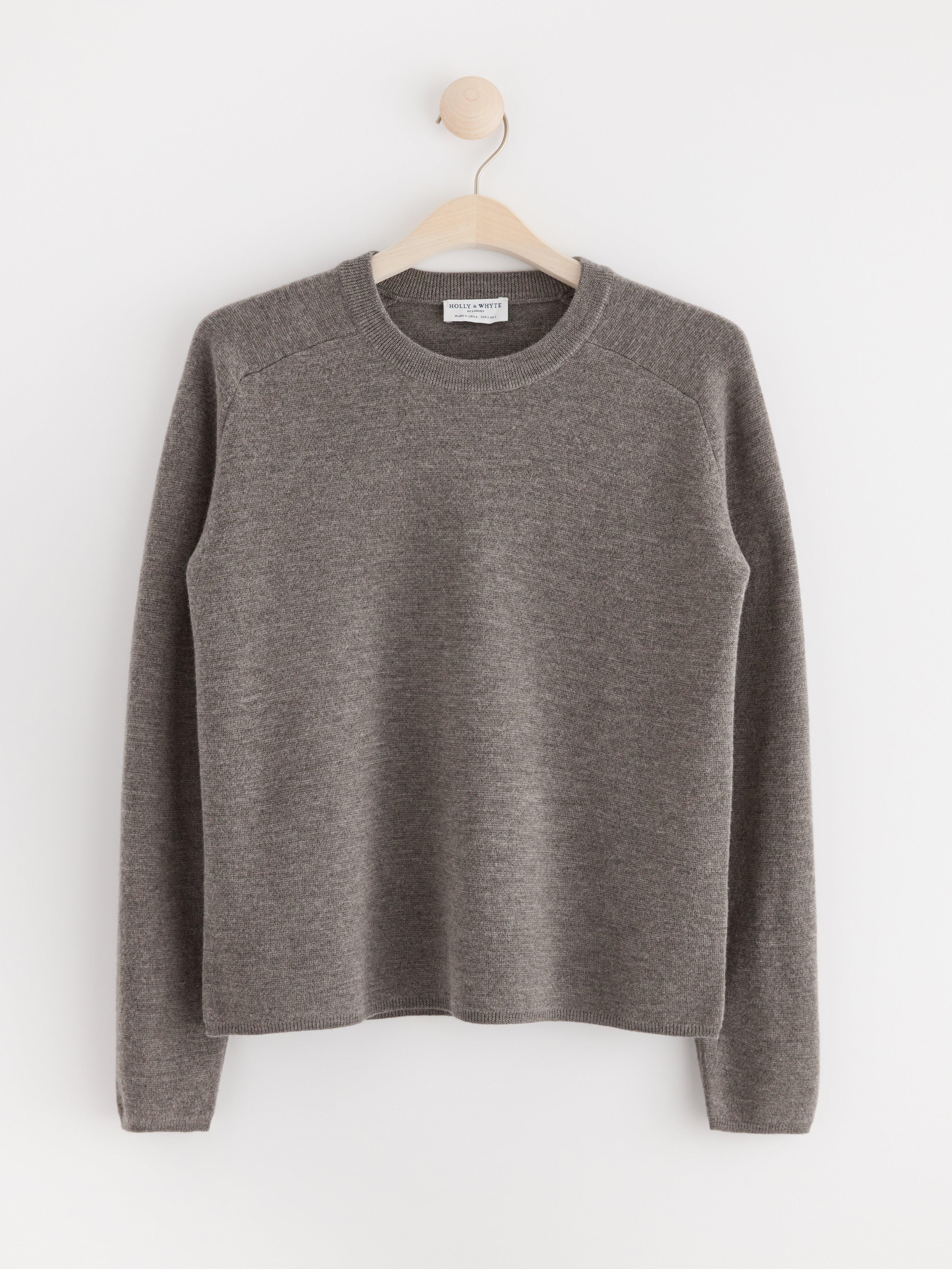 Jumper in merino wool Brown melange