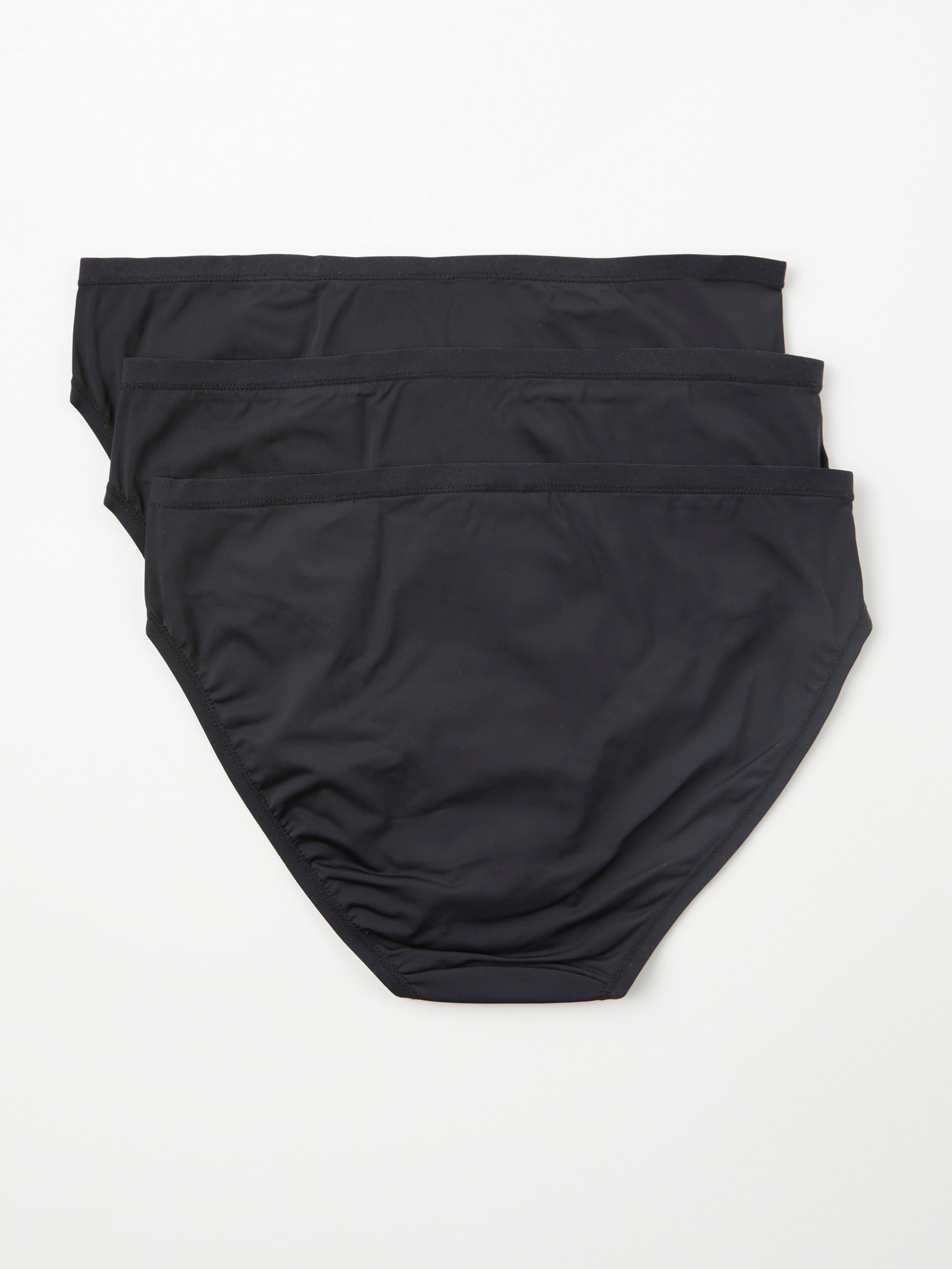 3-pack bikini regular waist briefs Black