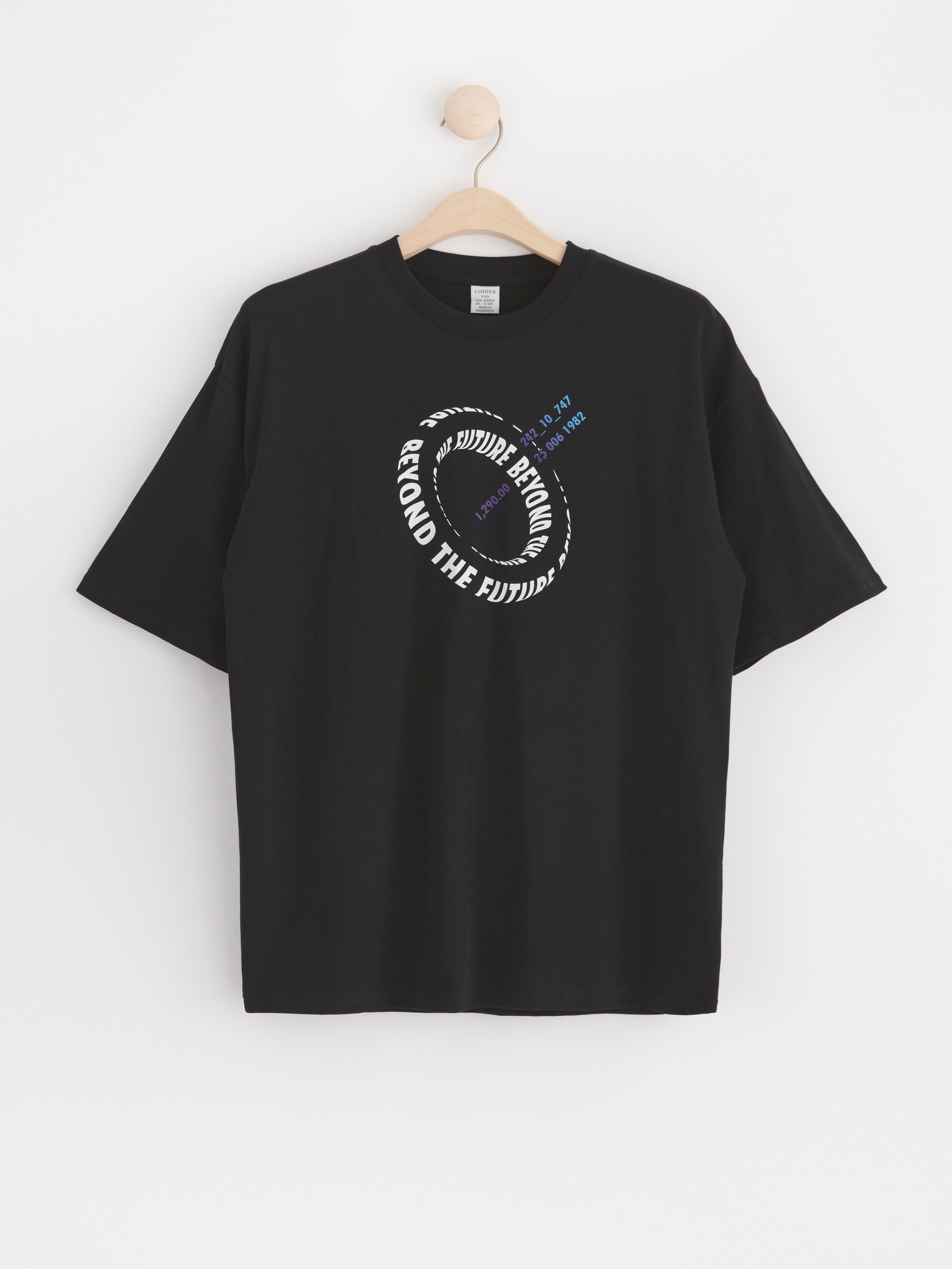 T-shirt with print Black