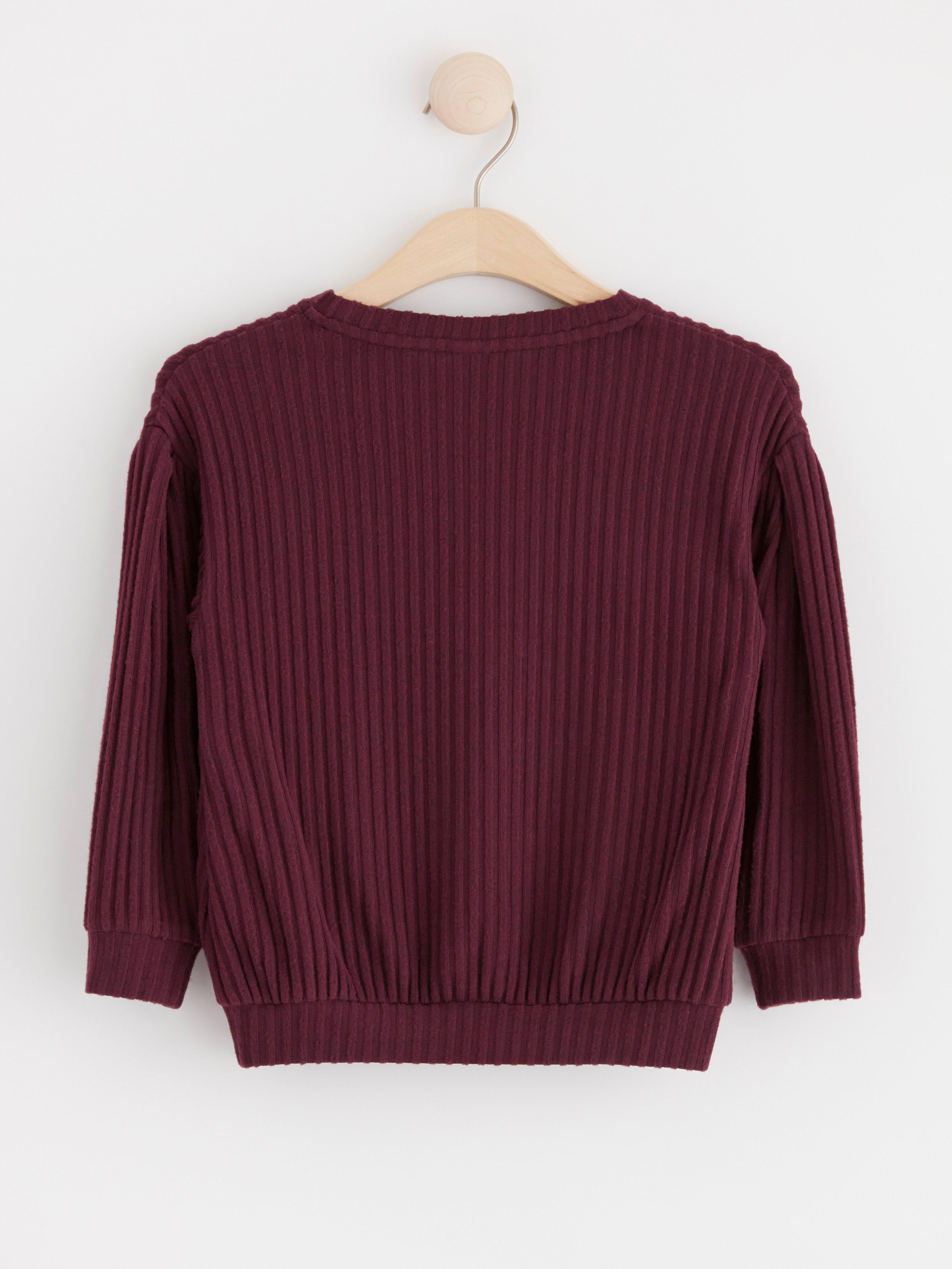 Ribbed long sleeve jumper Dark Lilac