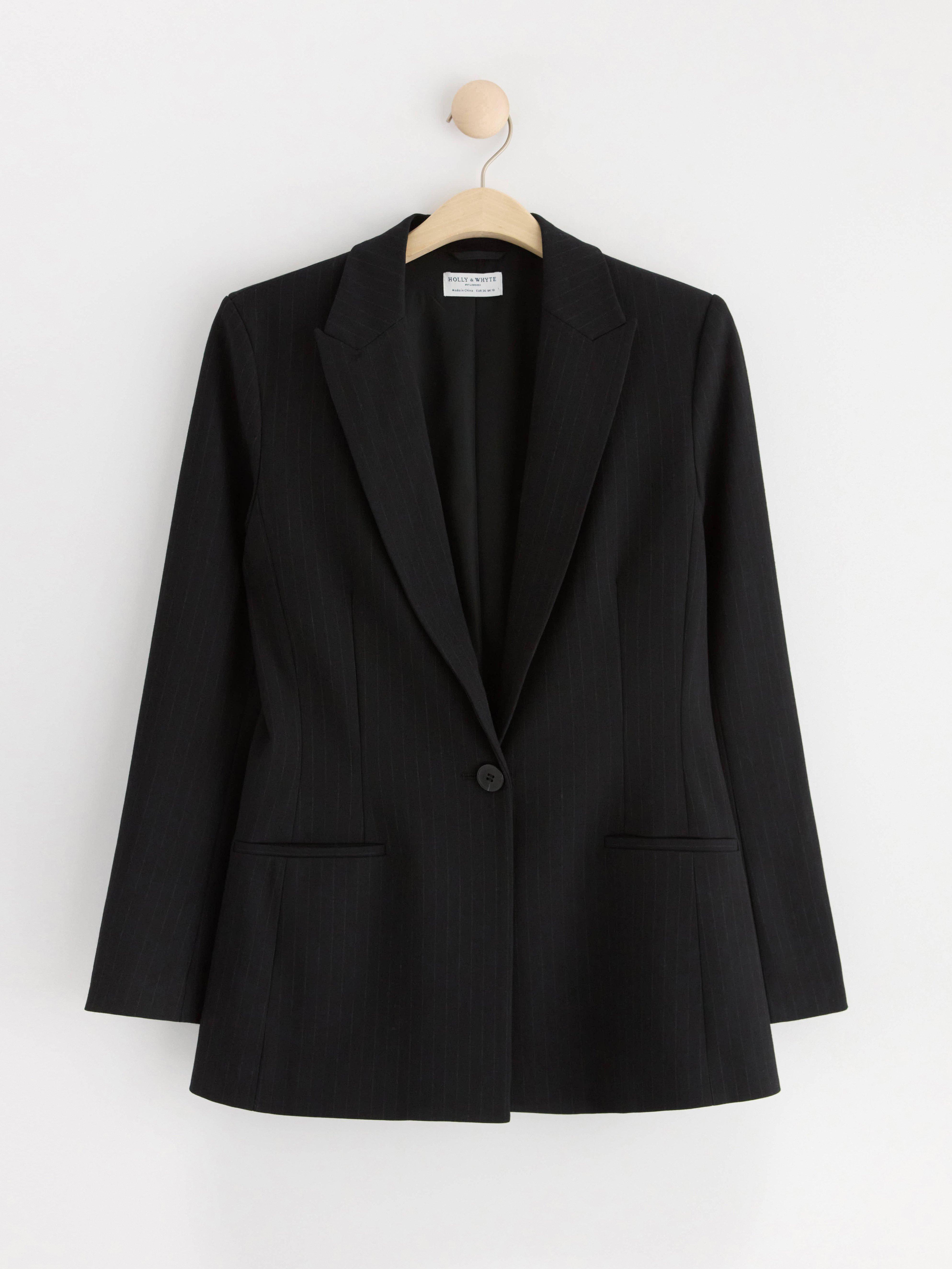 Blazer  pinstriped Black