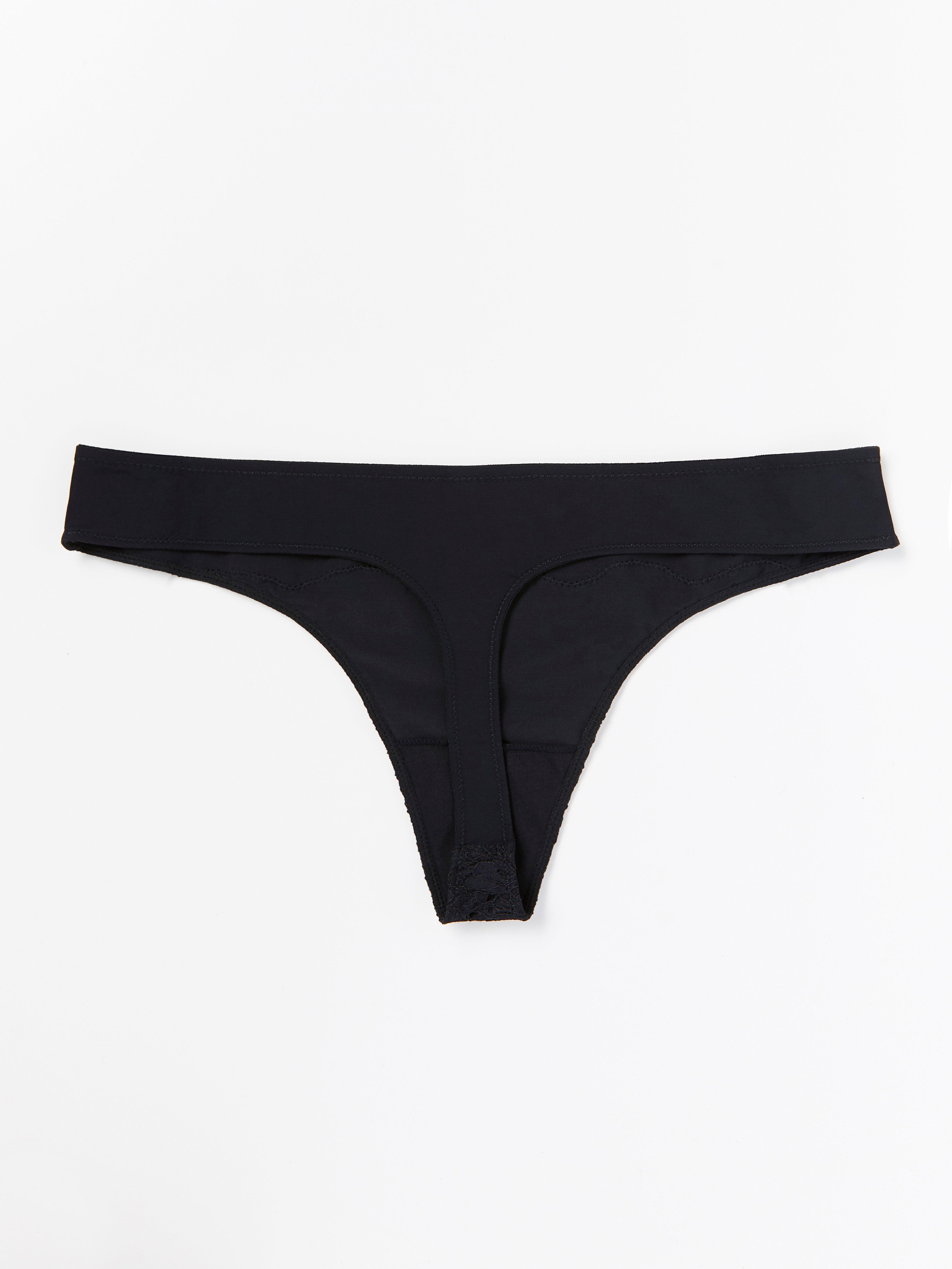 Thong Low Black