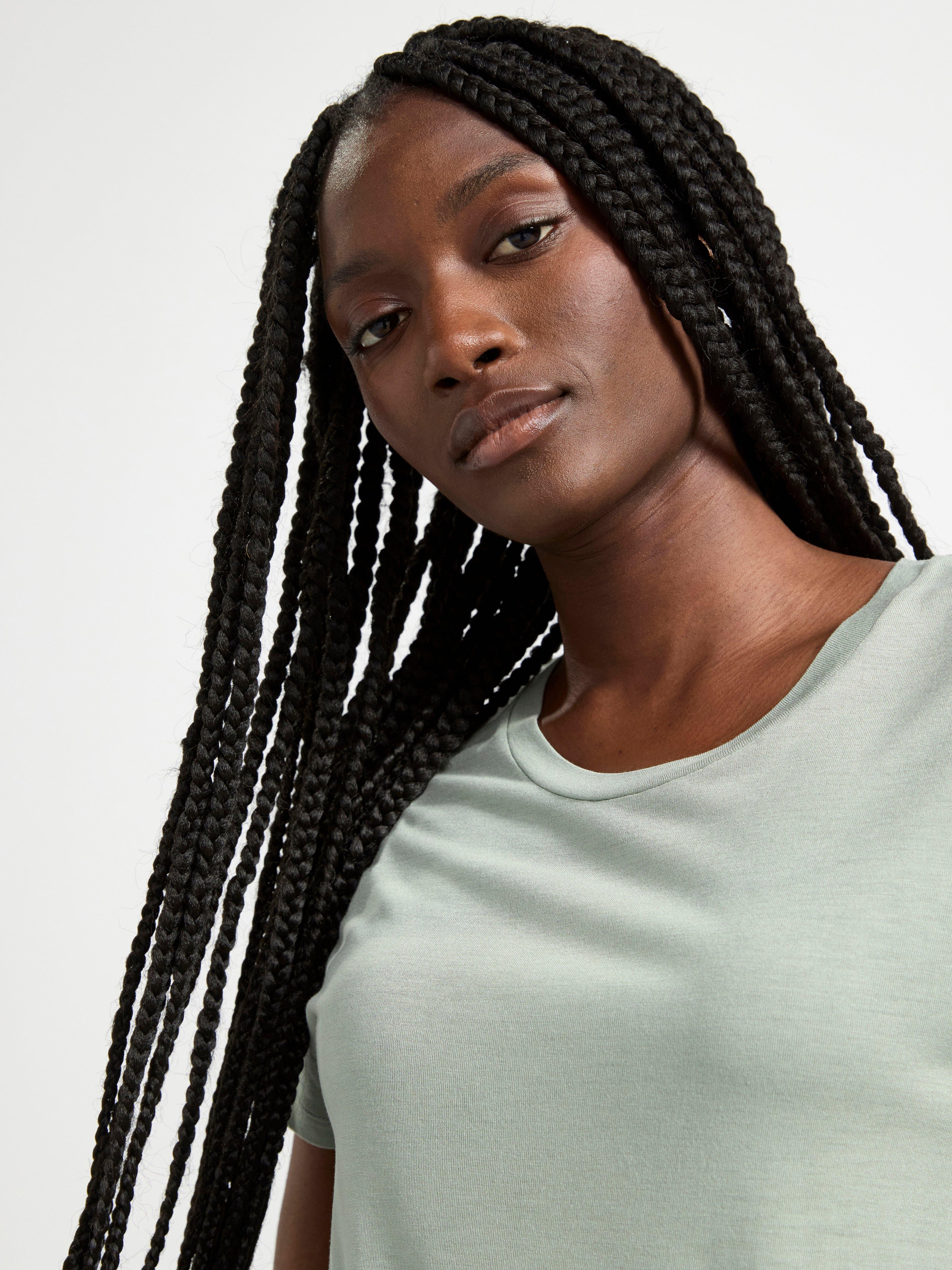 Short sleeve top Light dusty green