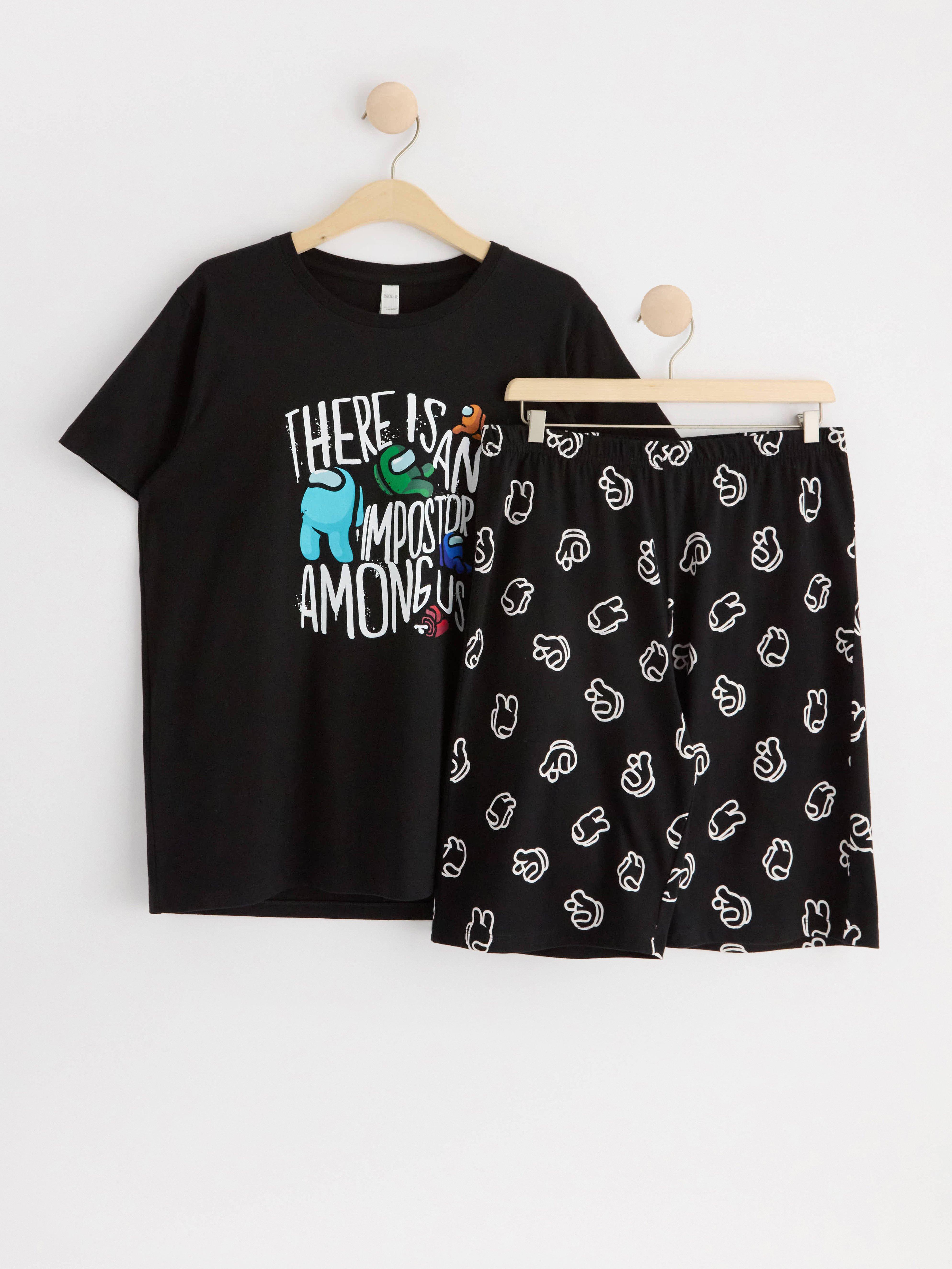 Pyjama set with Among Us Black