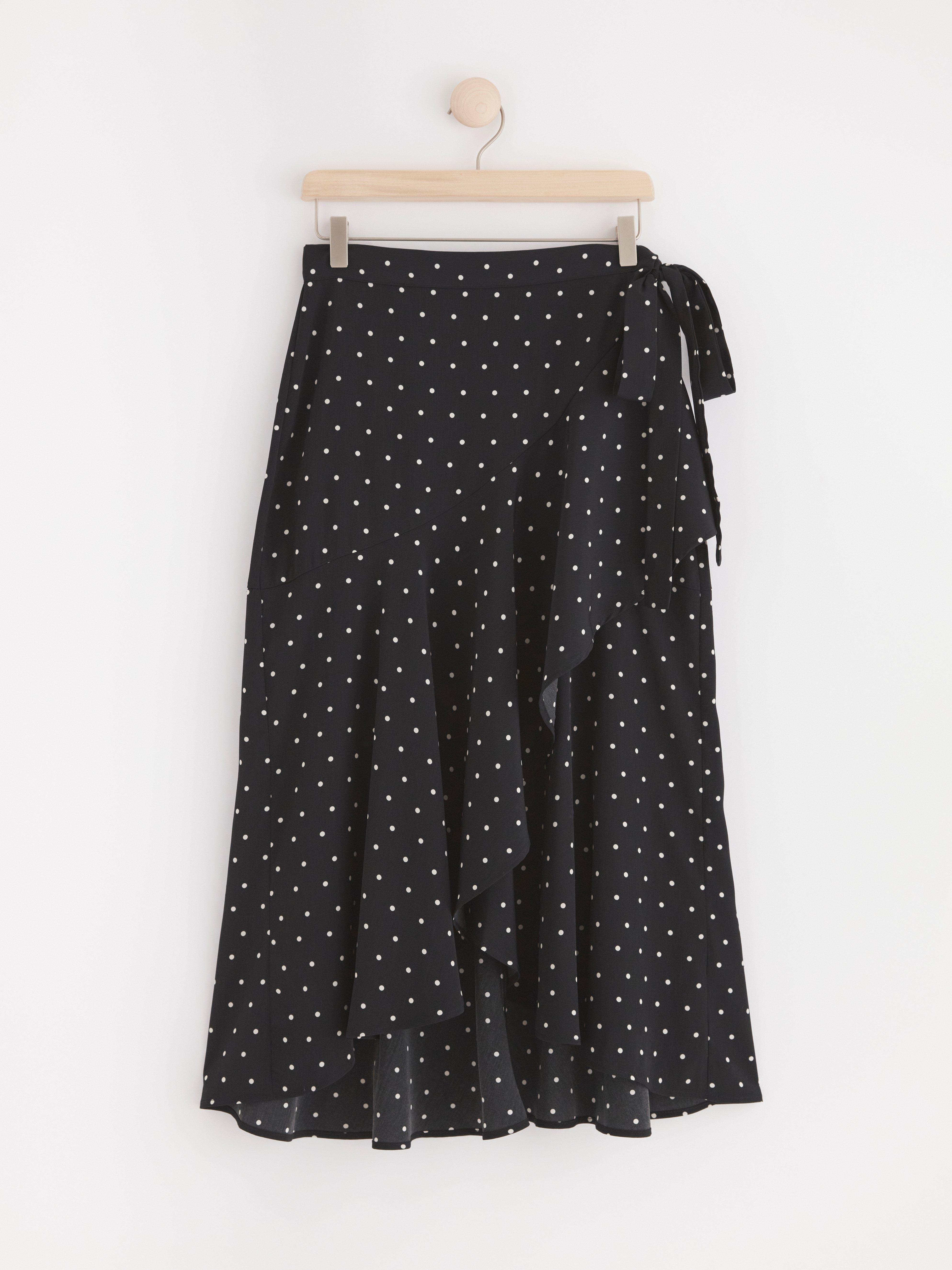Midi wrap skirt Black