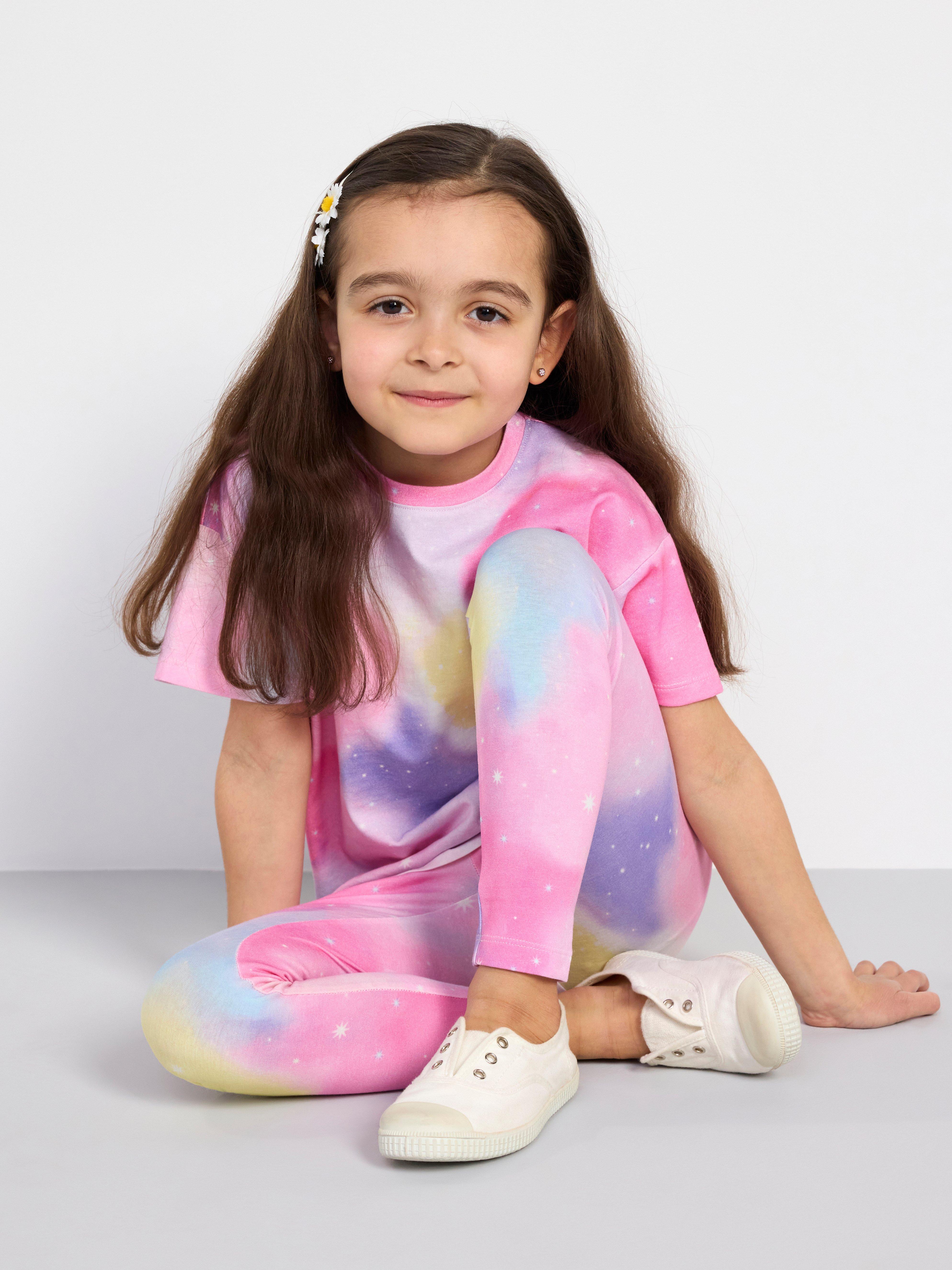 Leggings with rainbow colours Light Pink