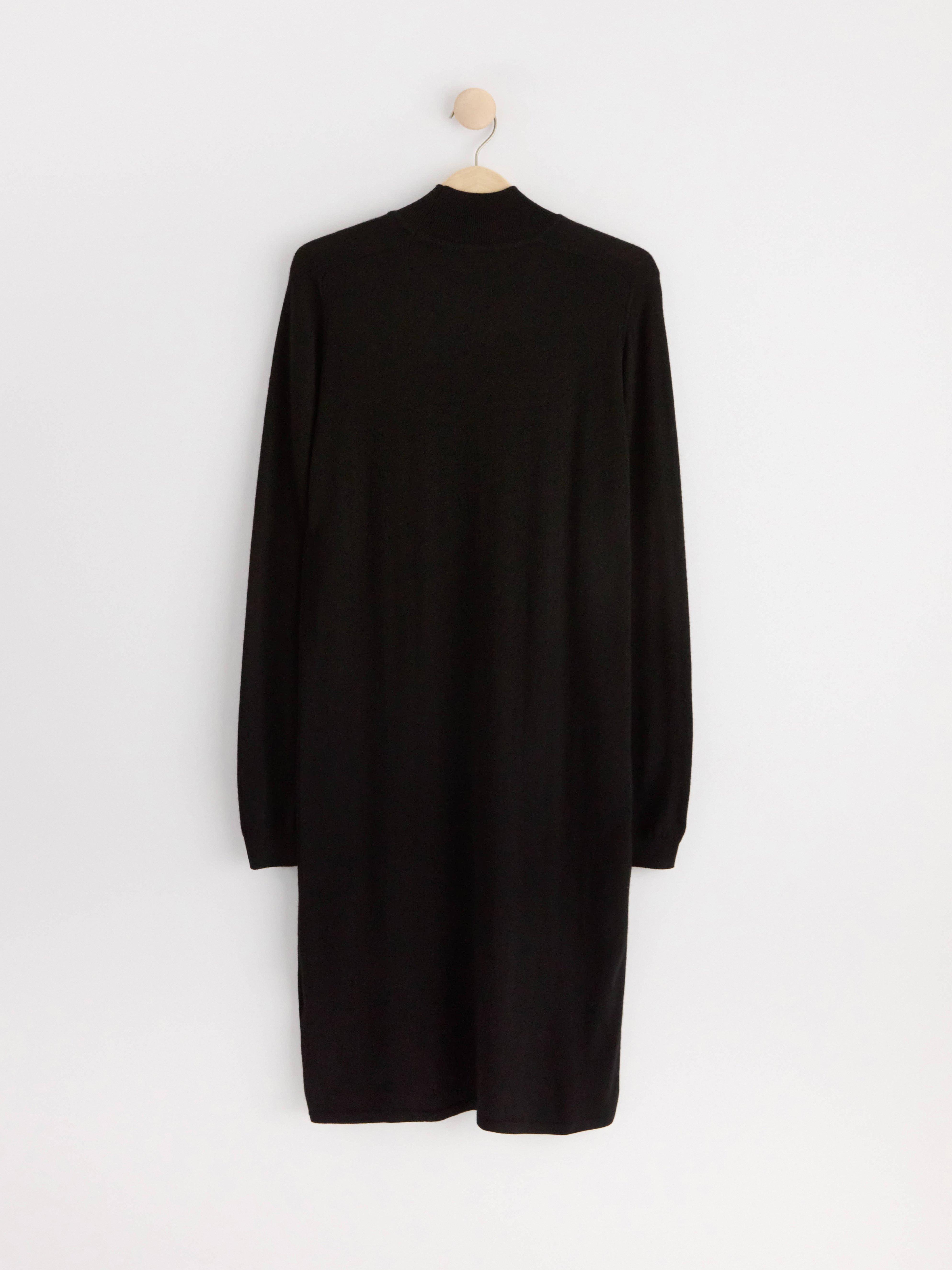 Knitted dress in merino wool Black