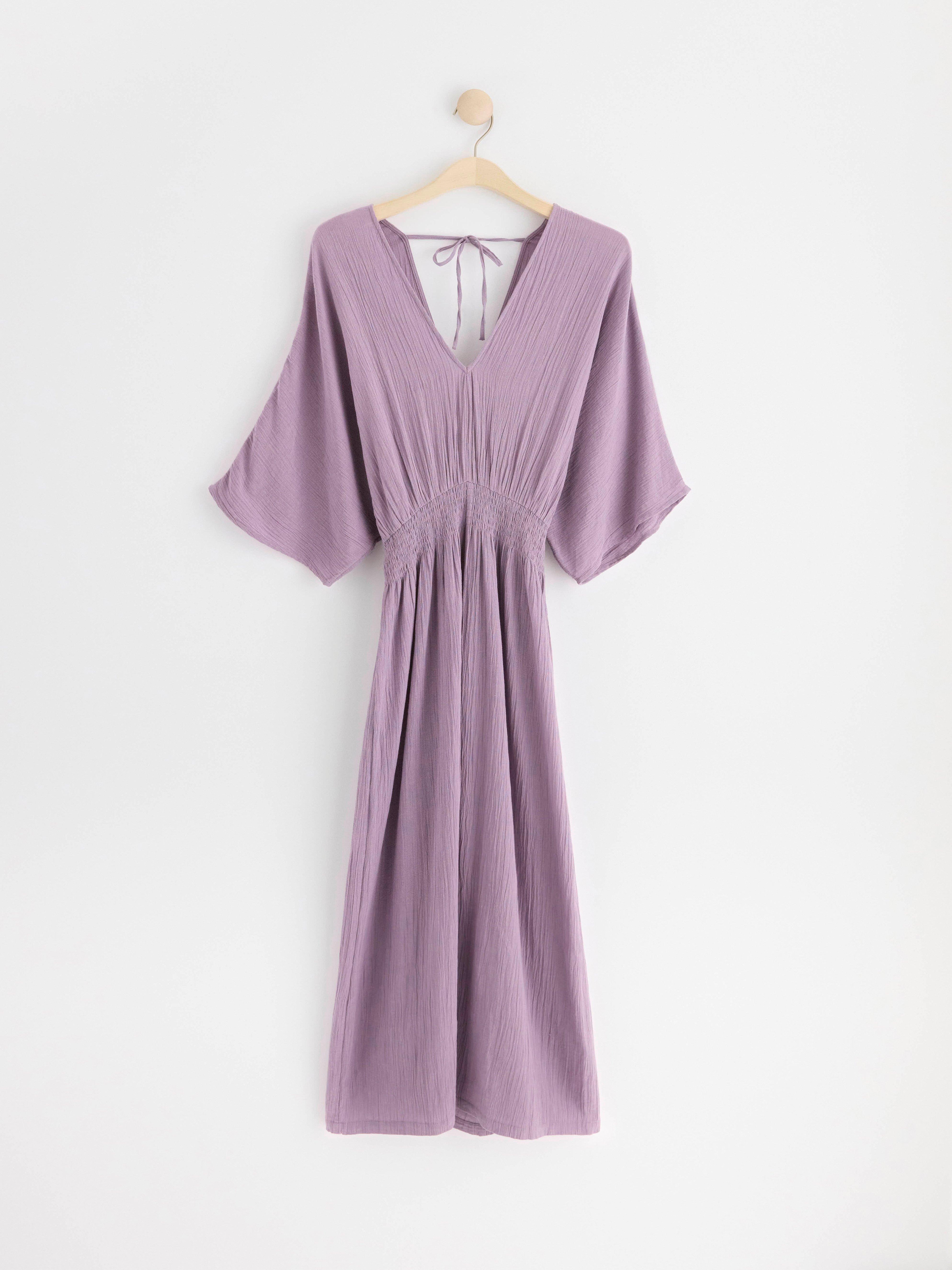 Short sleeve maxi dress Dusty Lilac