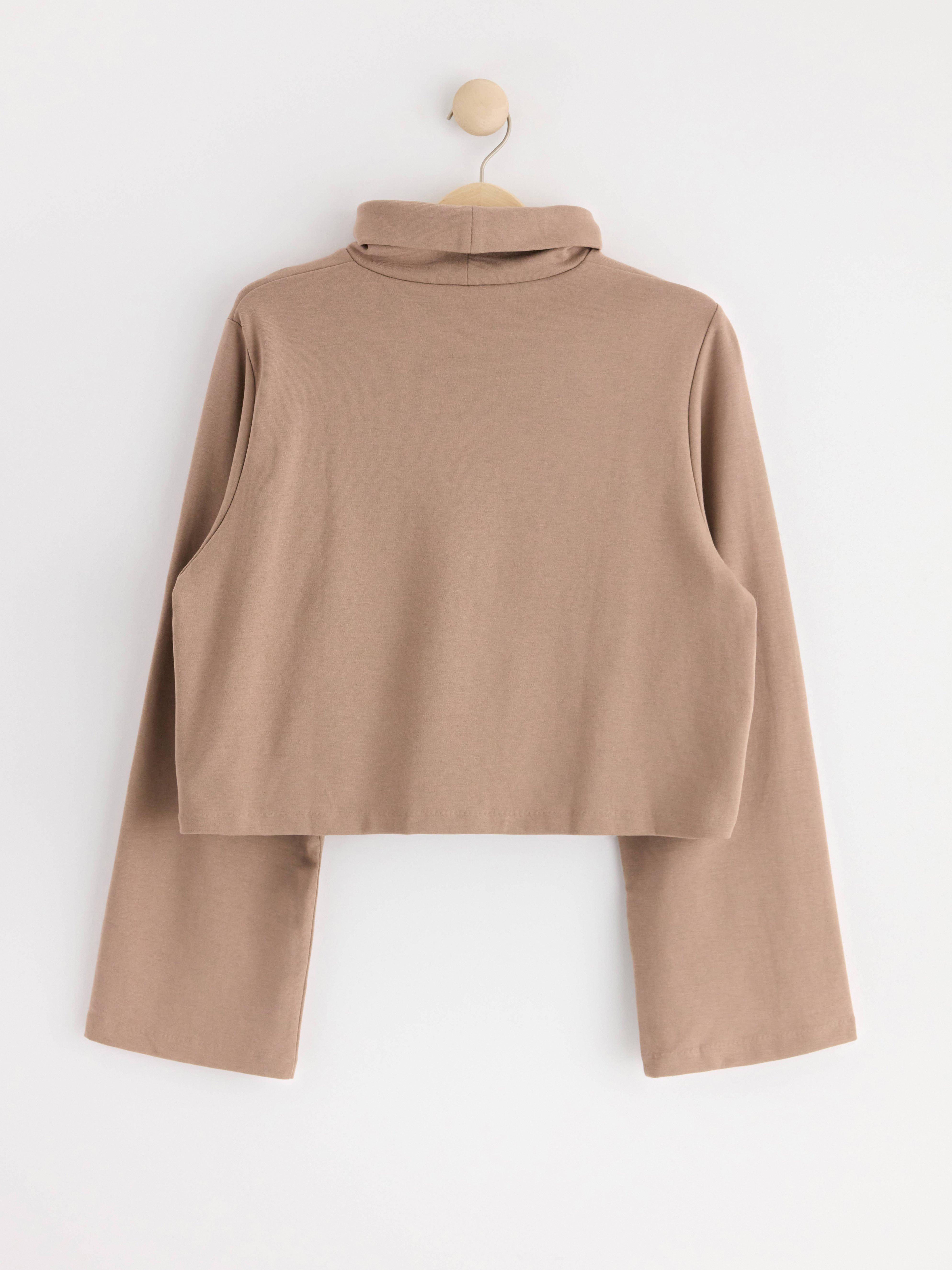 Turtle neck top Light Dusty Brown