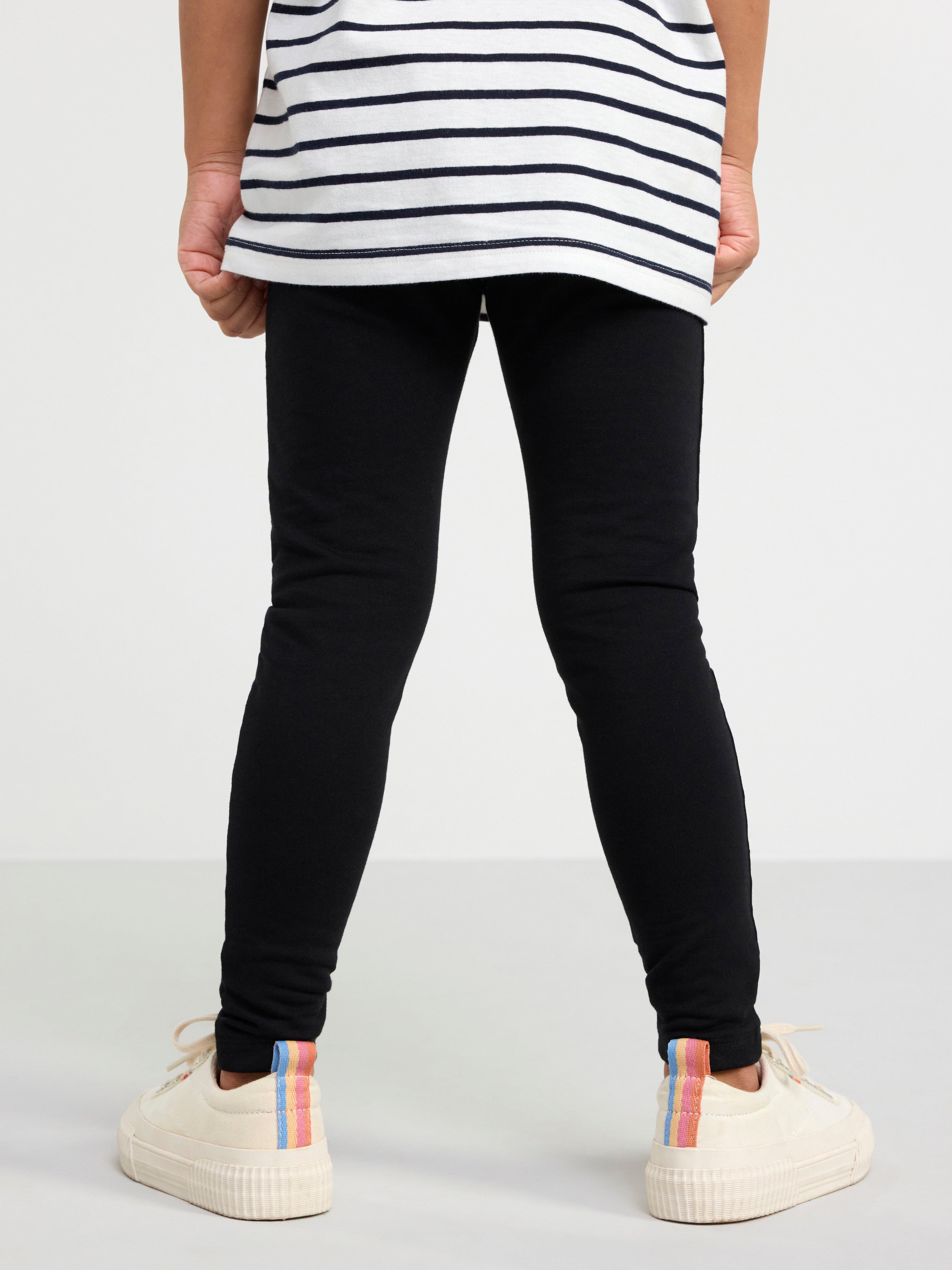 Extra durable leggings with brushed inside Black