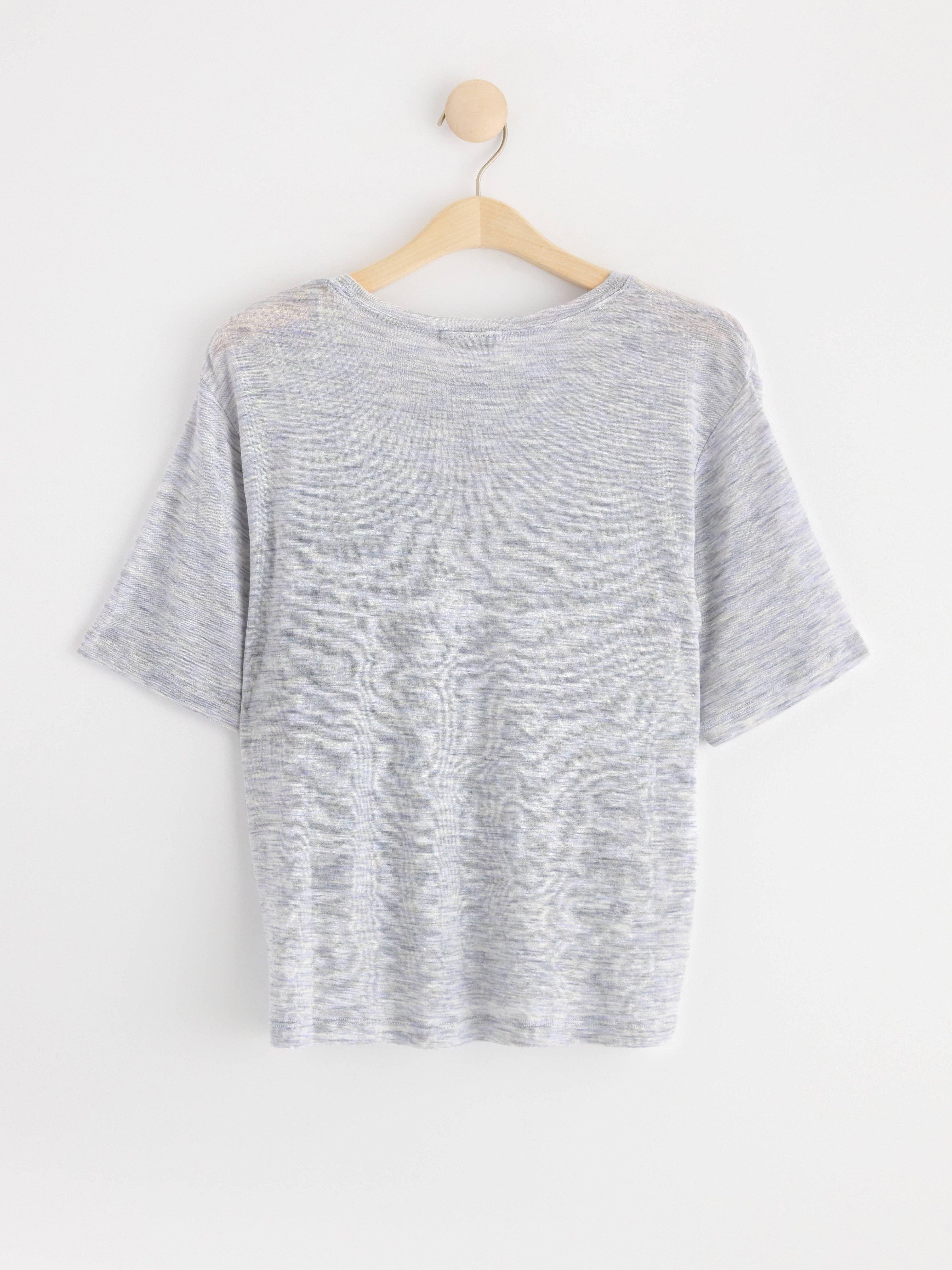 T-shirt in merino wool Light Grey Melange