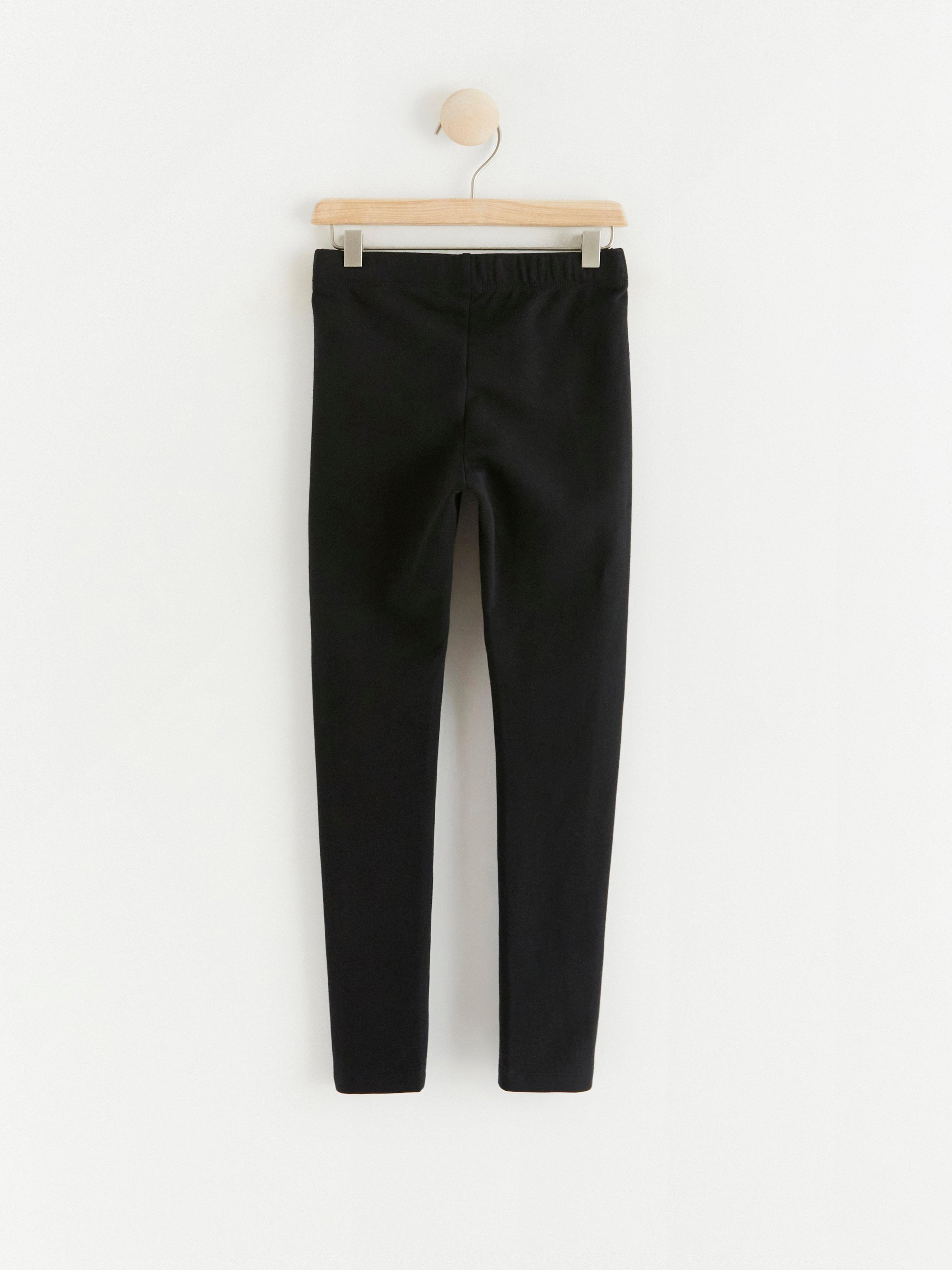 Extra durable leggings with brushed inside Black