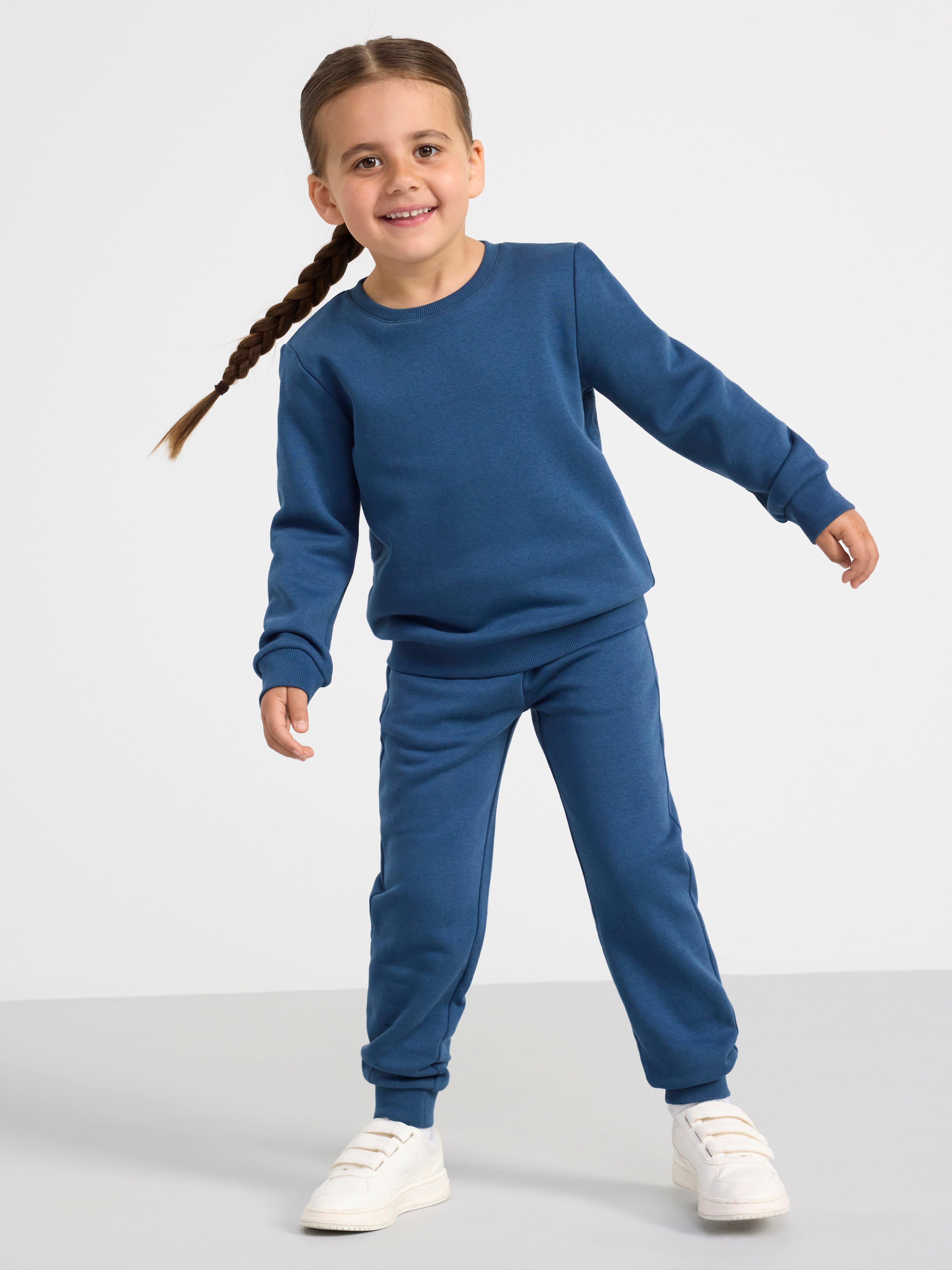 Sweatshirt with brushed inside Dark Dusty Blue