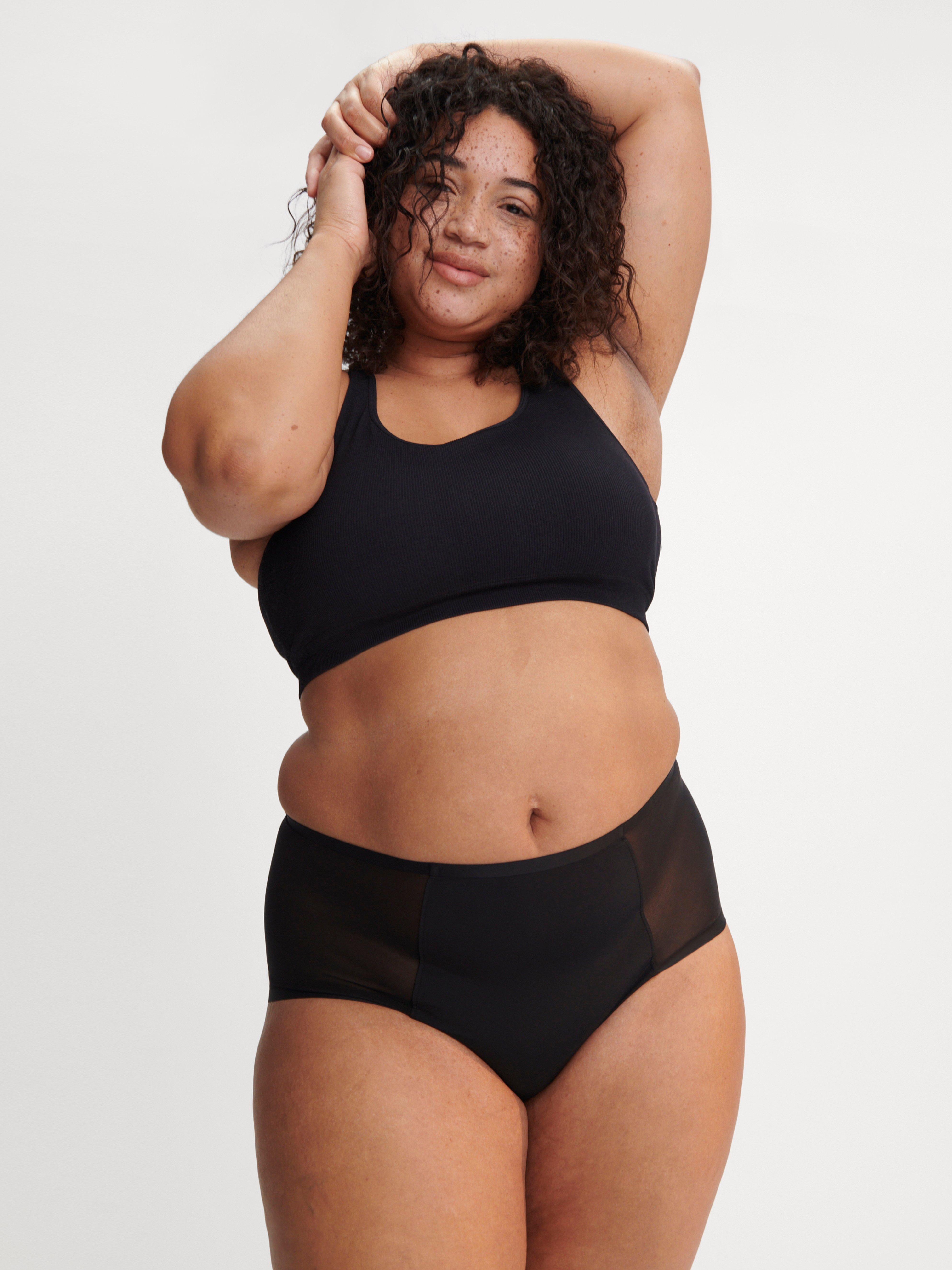 Engineered High Waist Mesh Period Proof – Period Panty High Absorbency Black