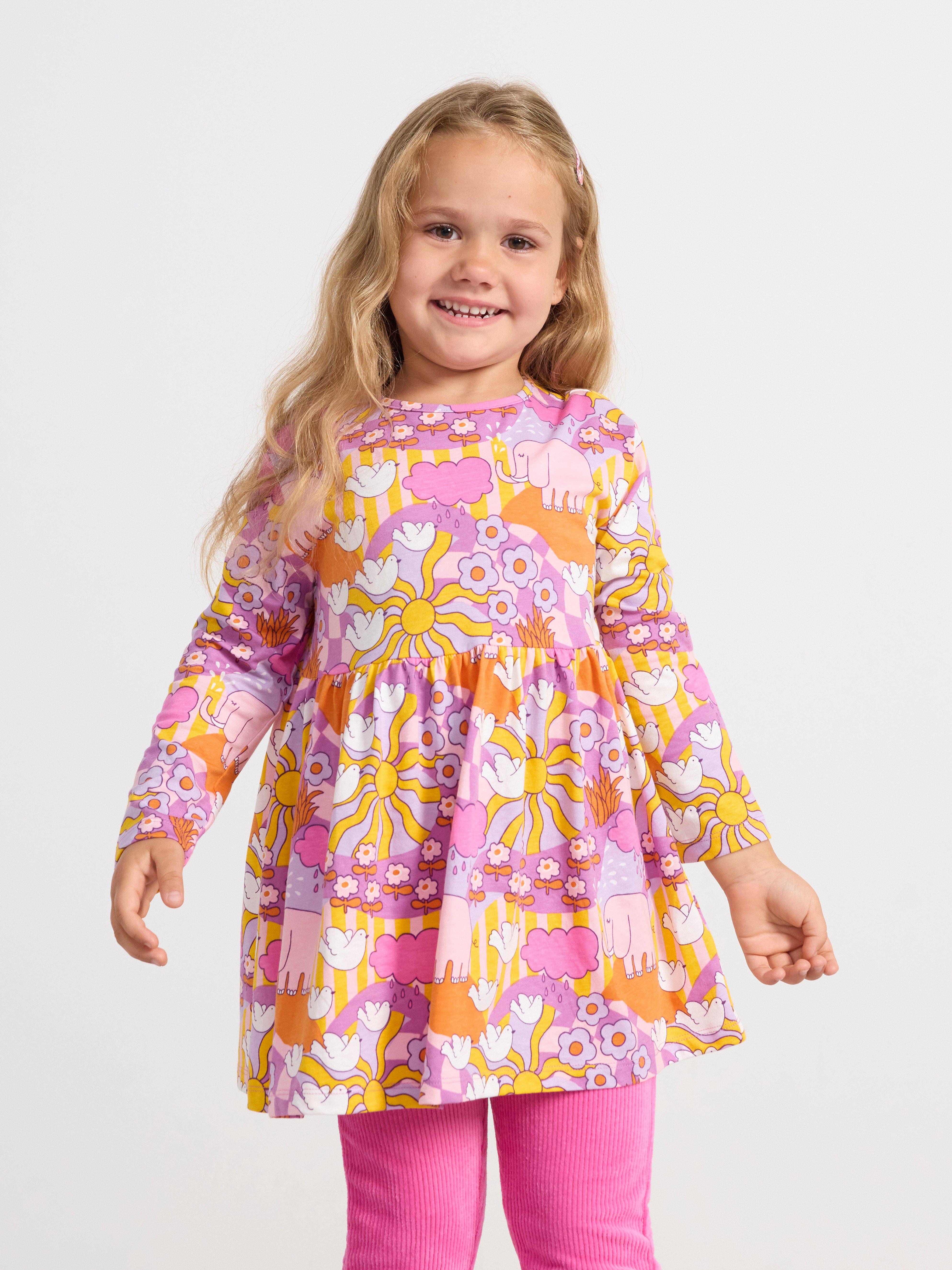 Tunic with allover pattern Pink