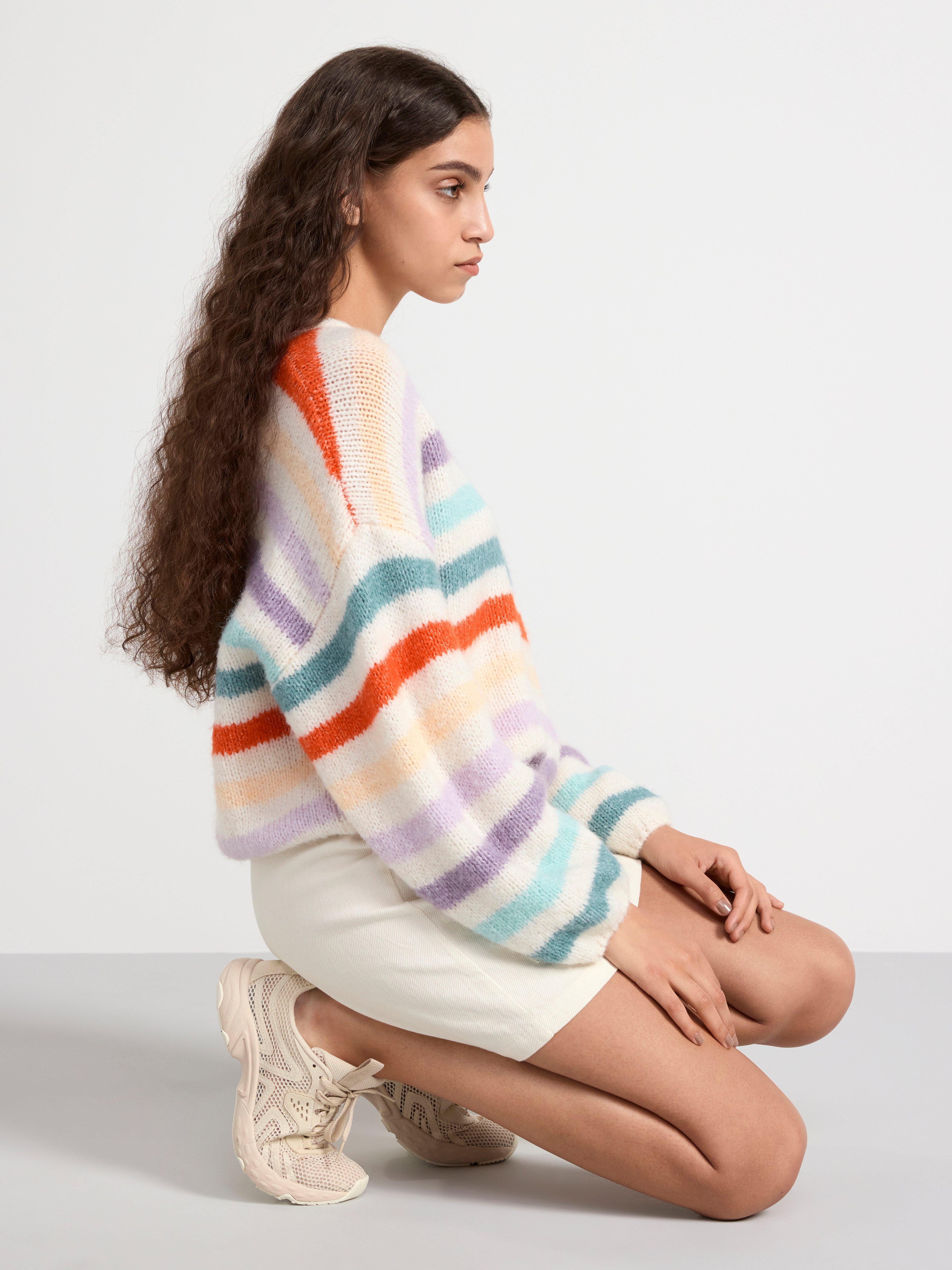 Striped jumper Light White