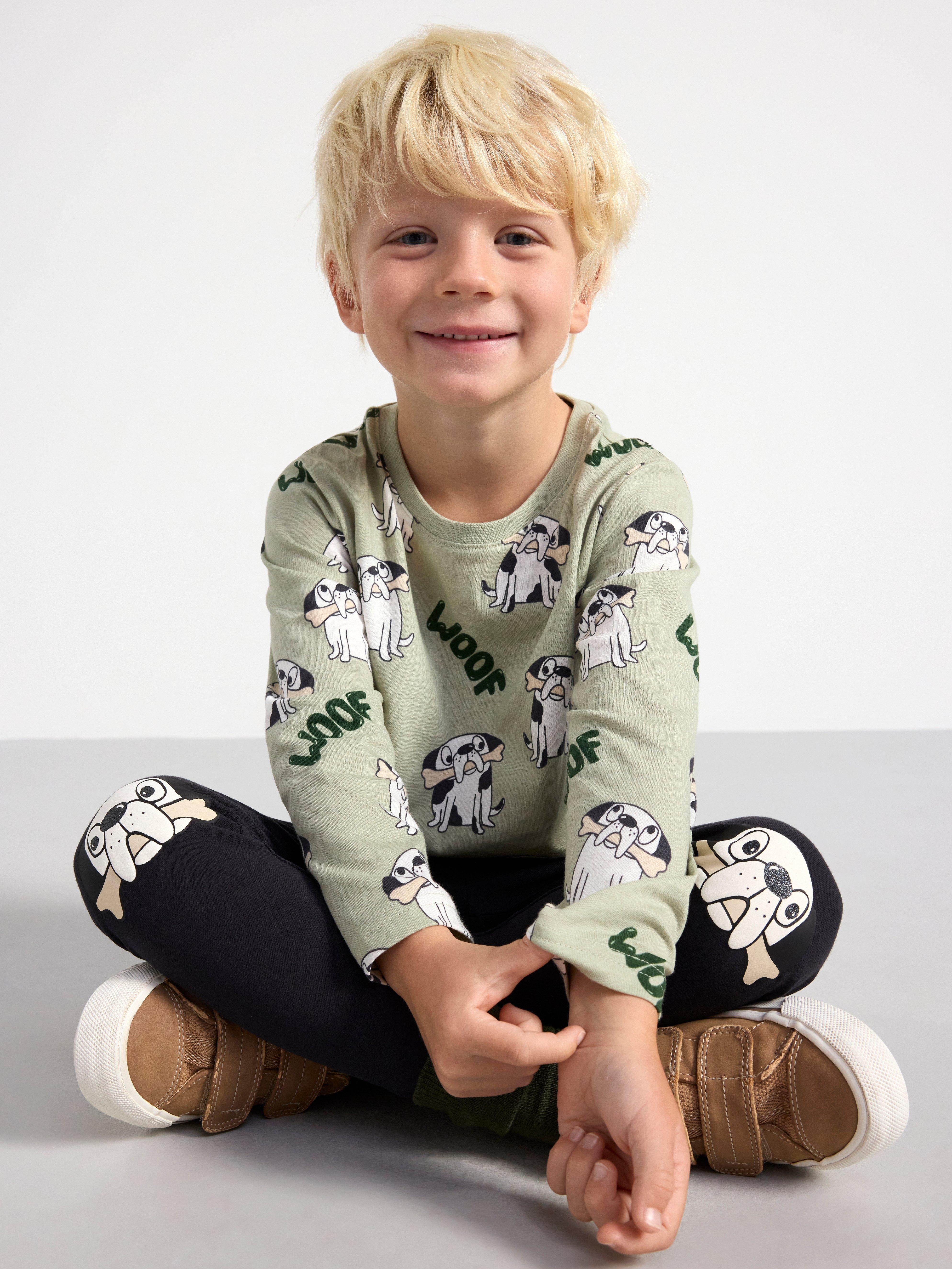 Top with dogs Dusty Green