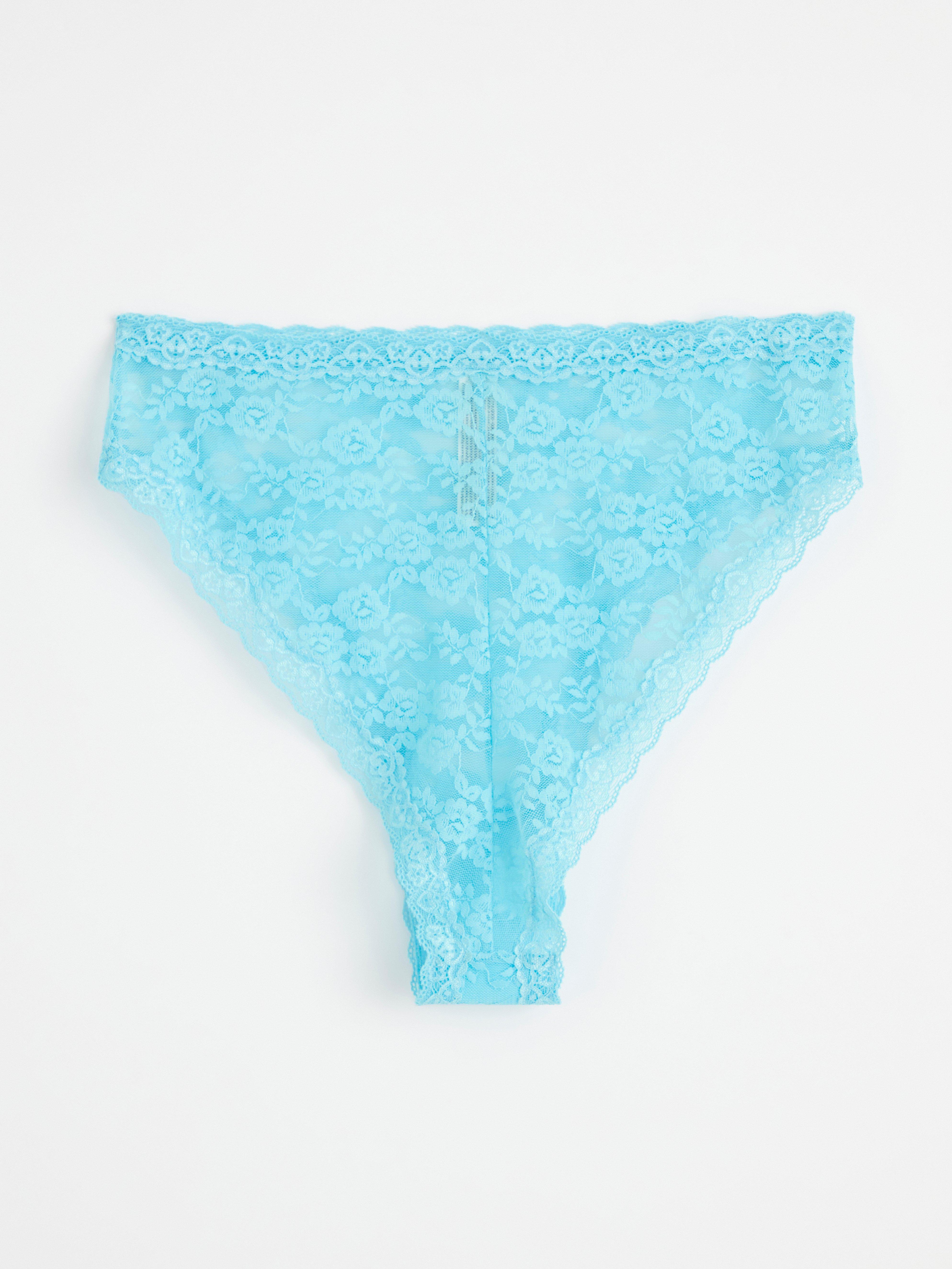 Brazilian briefs high waist Turquoise
