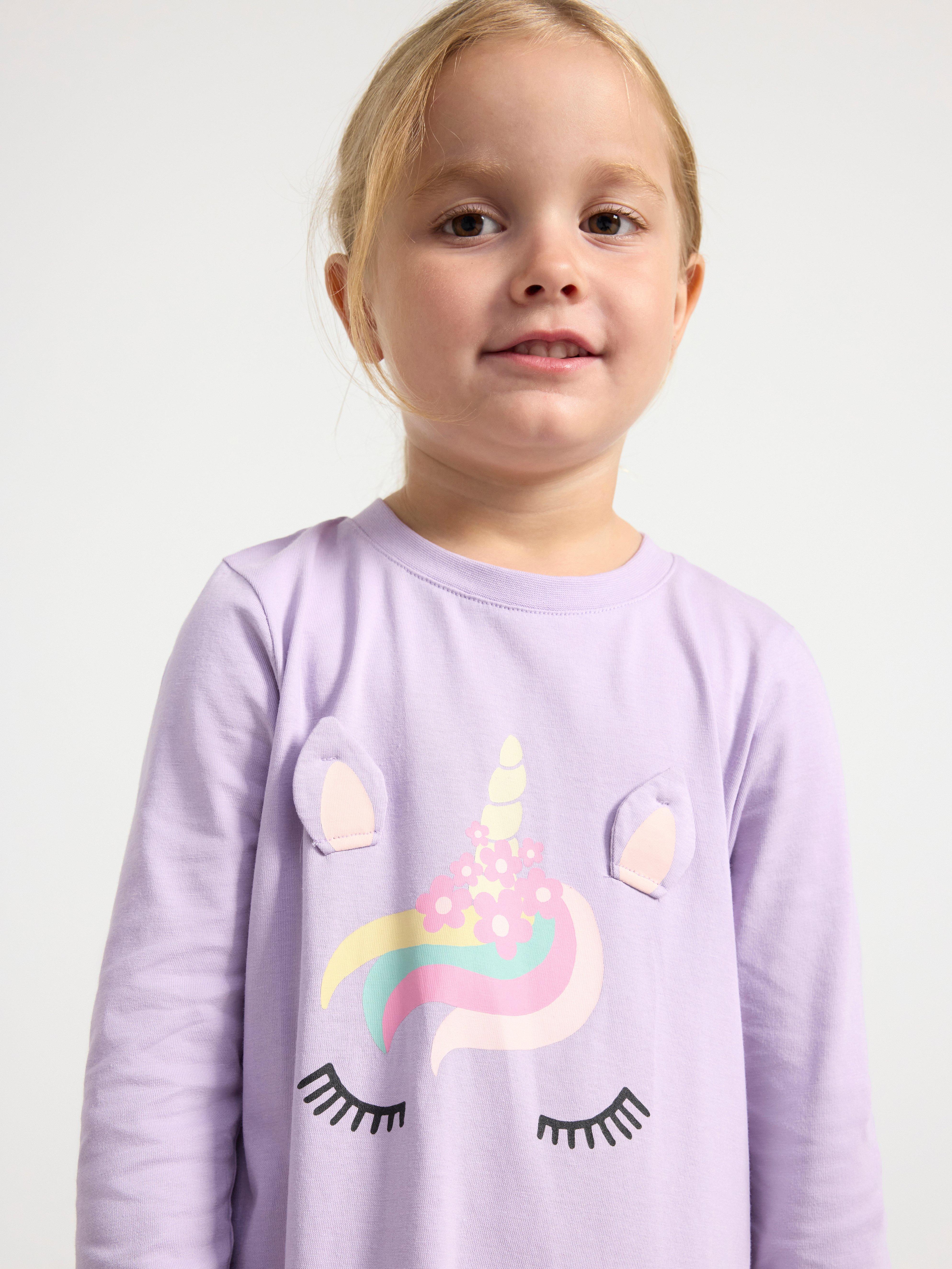 Night dress with unicorn Light Lilac