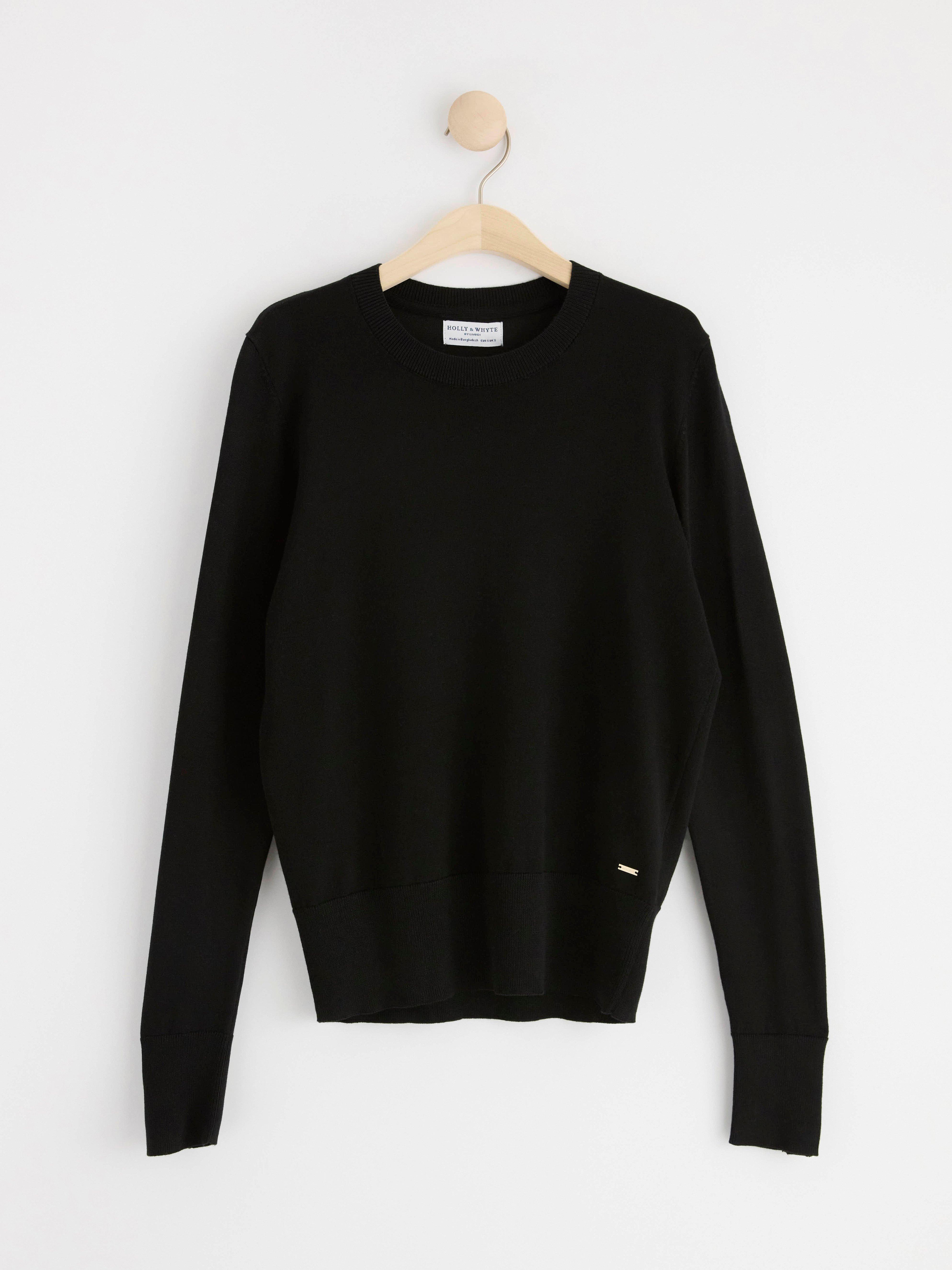 Jumper fine-knitted Black