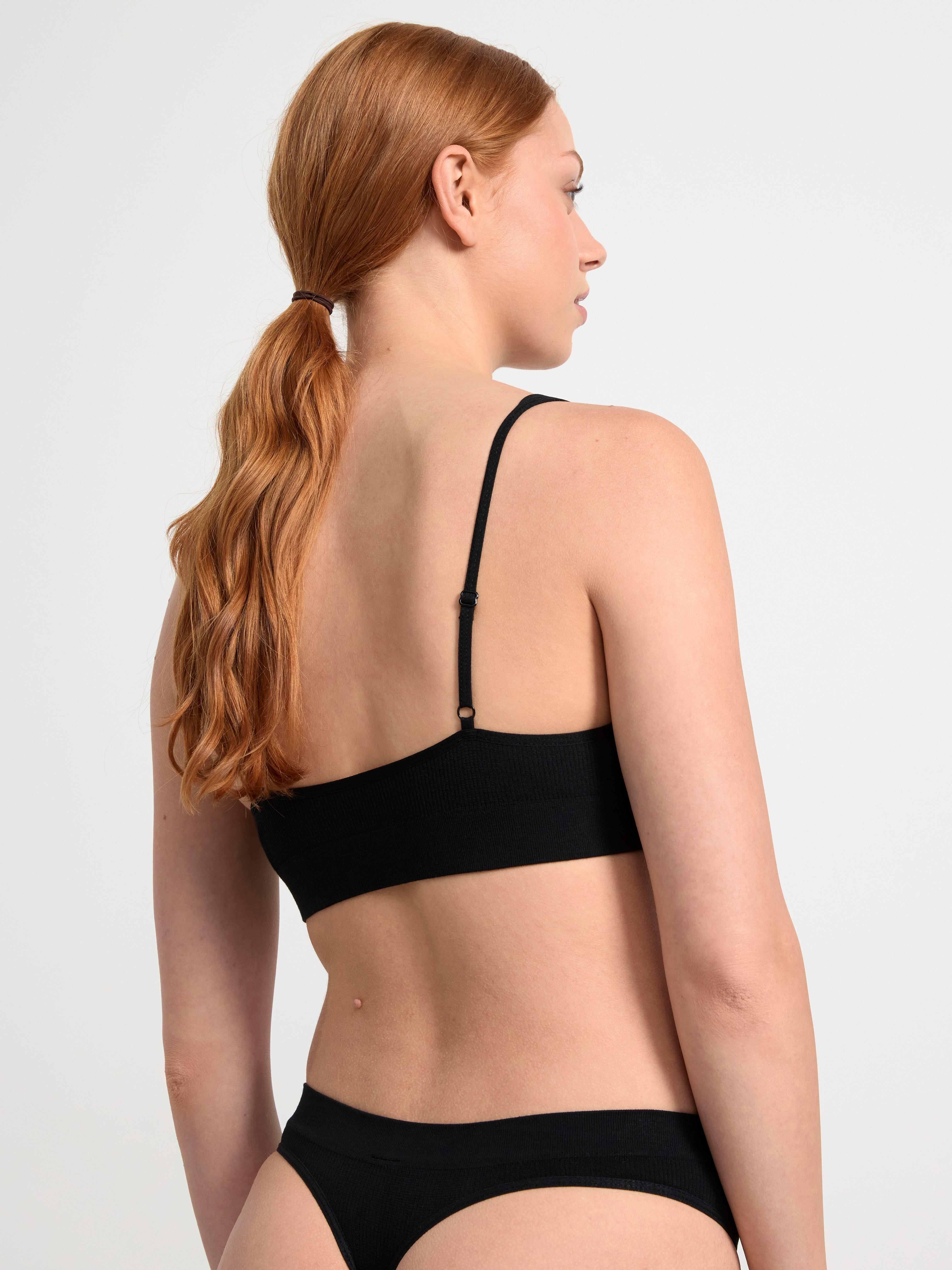 Seamless thong regular waist Black