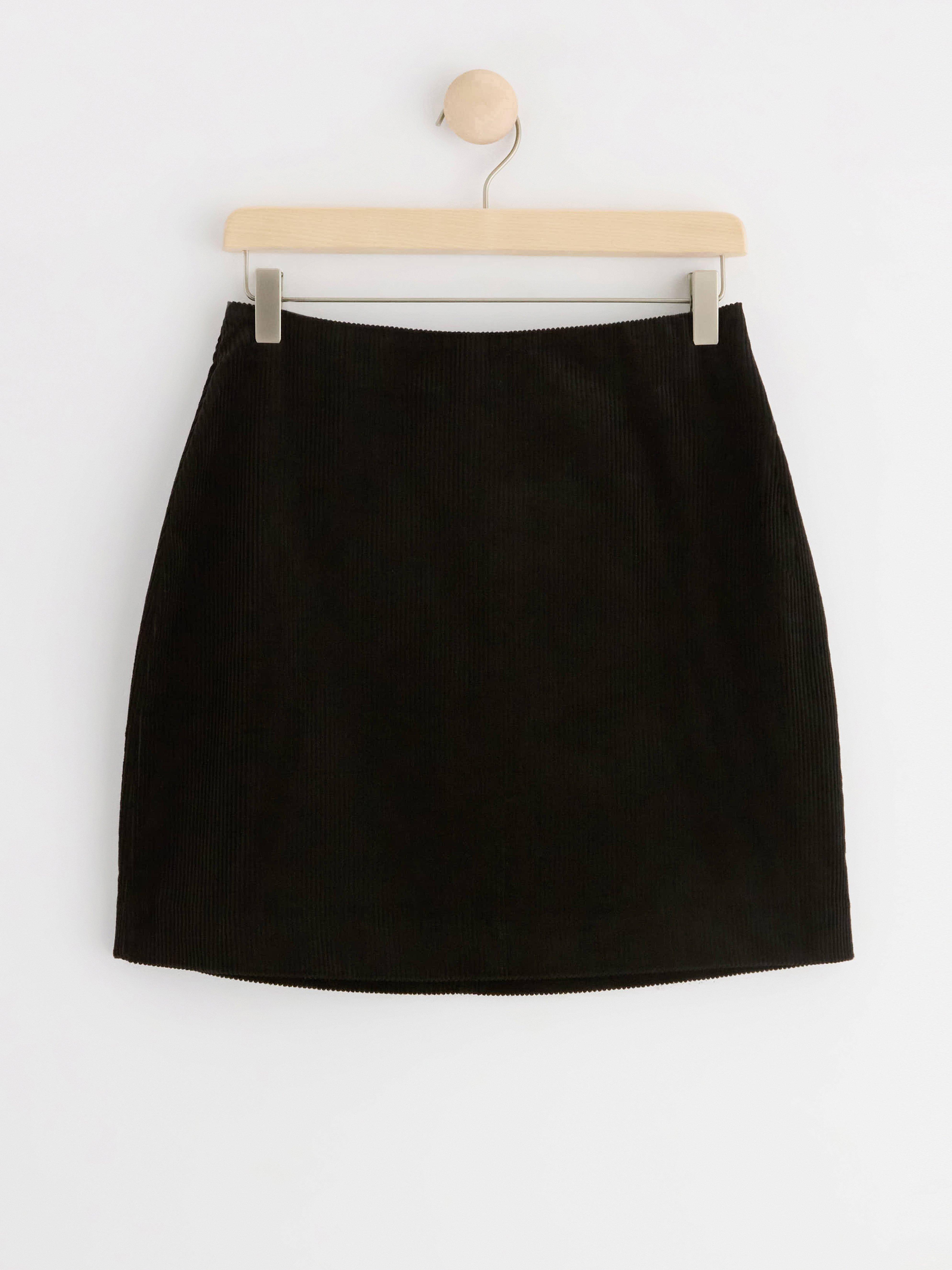 Mini skirt in corduroy Black