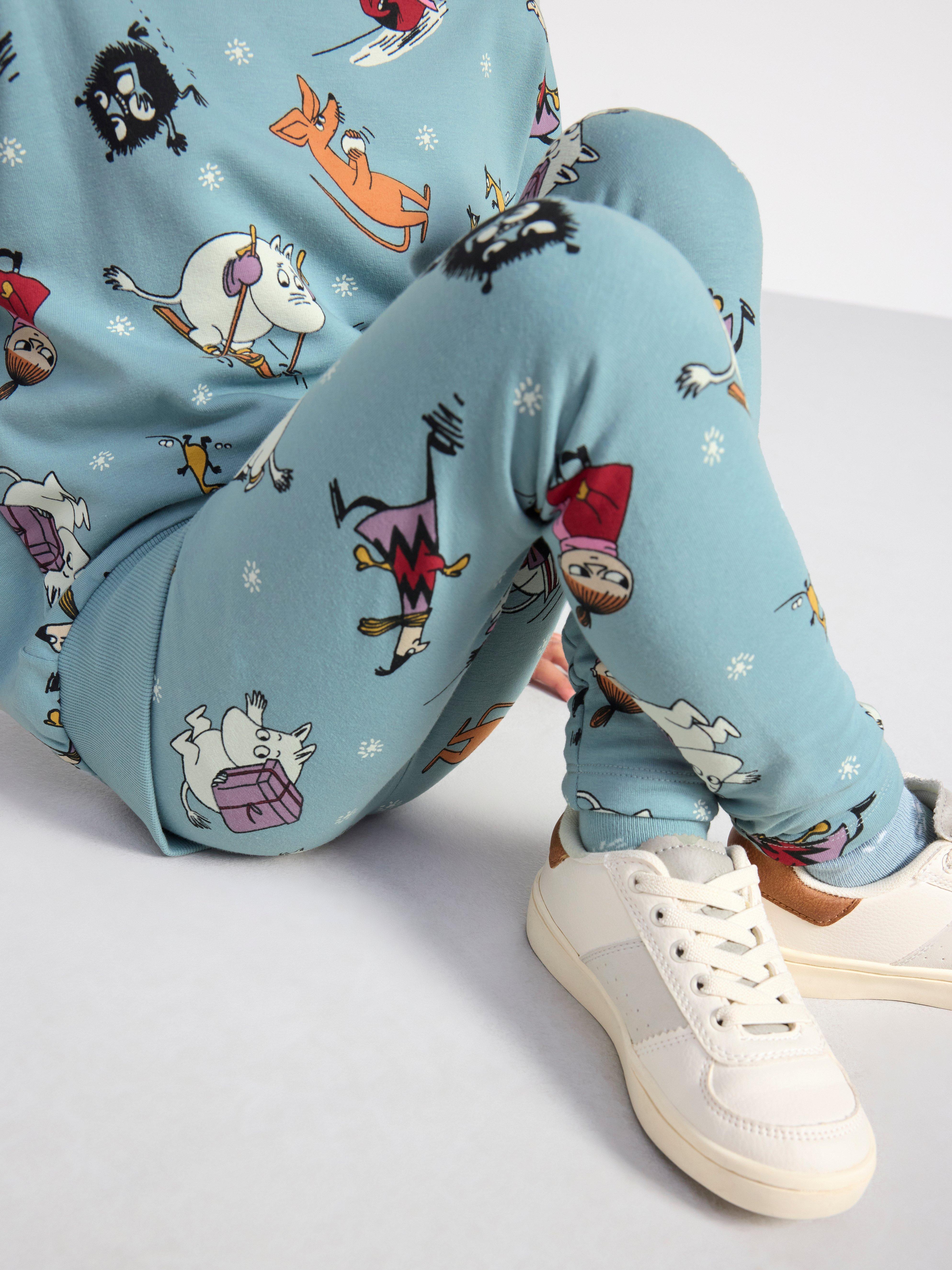 Leggings with Moomin Light Dusty Blue