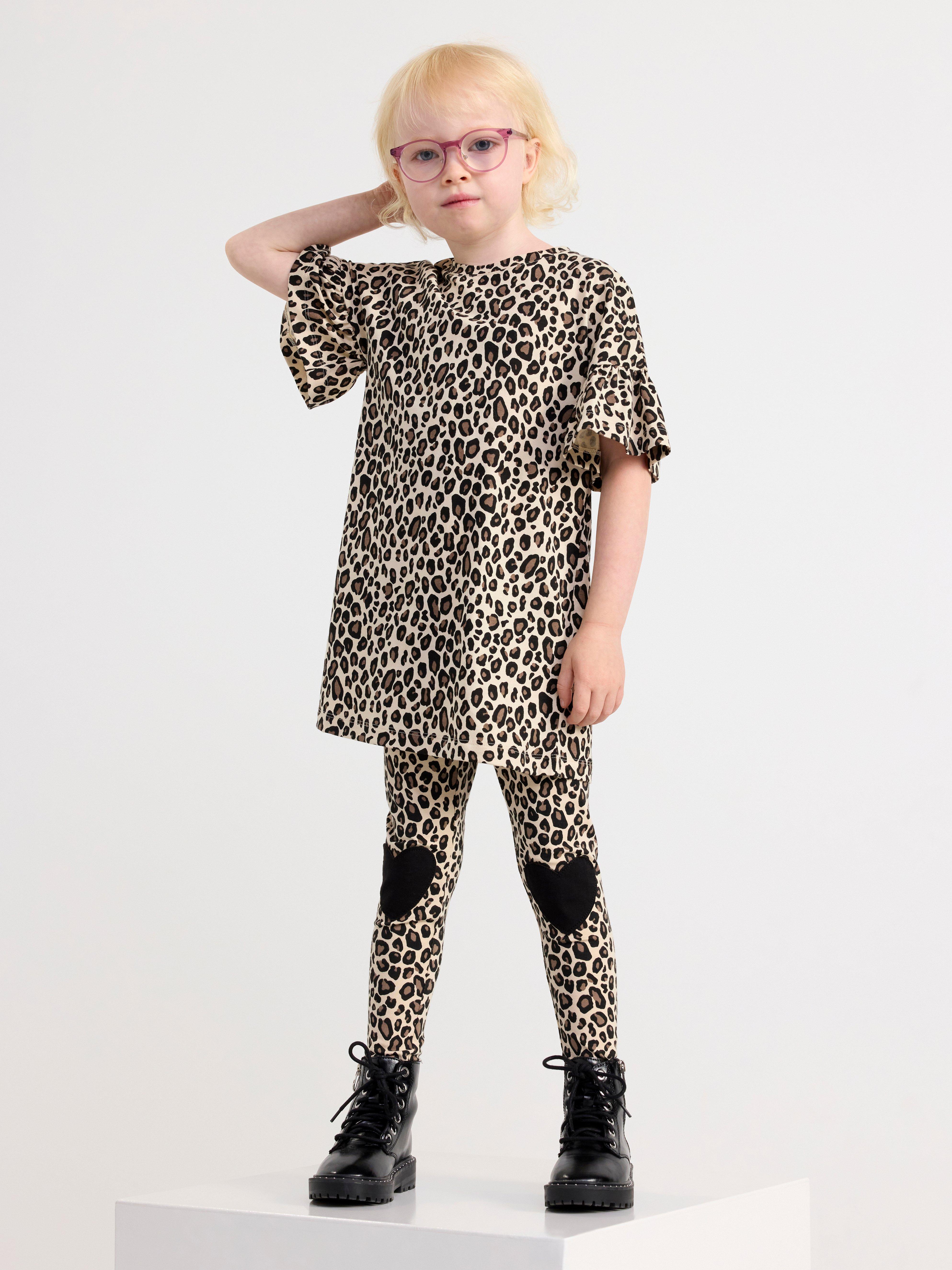 Leggings with leopard pattern Light Beige