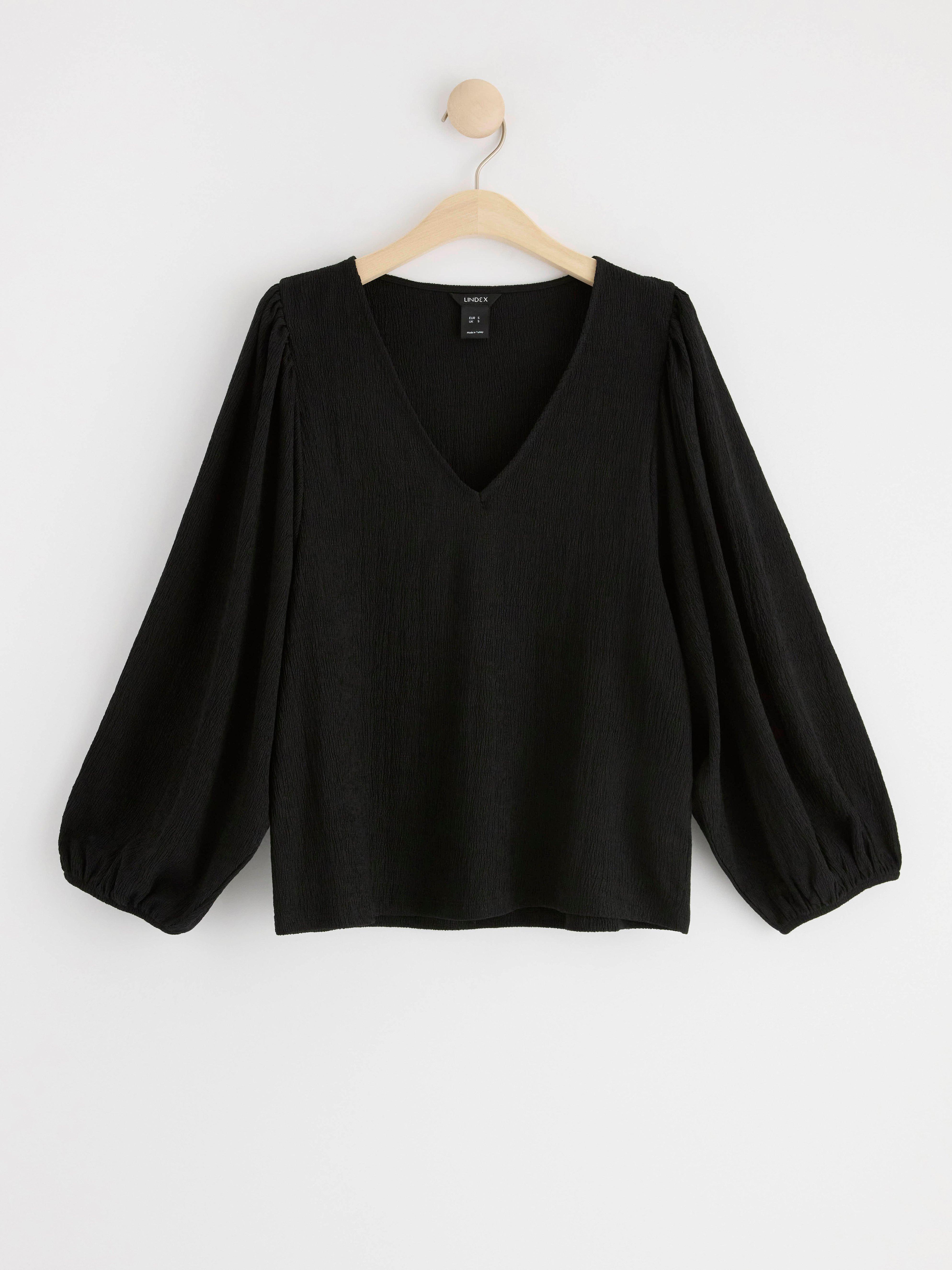 Puff sleeve blouse Black