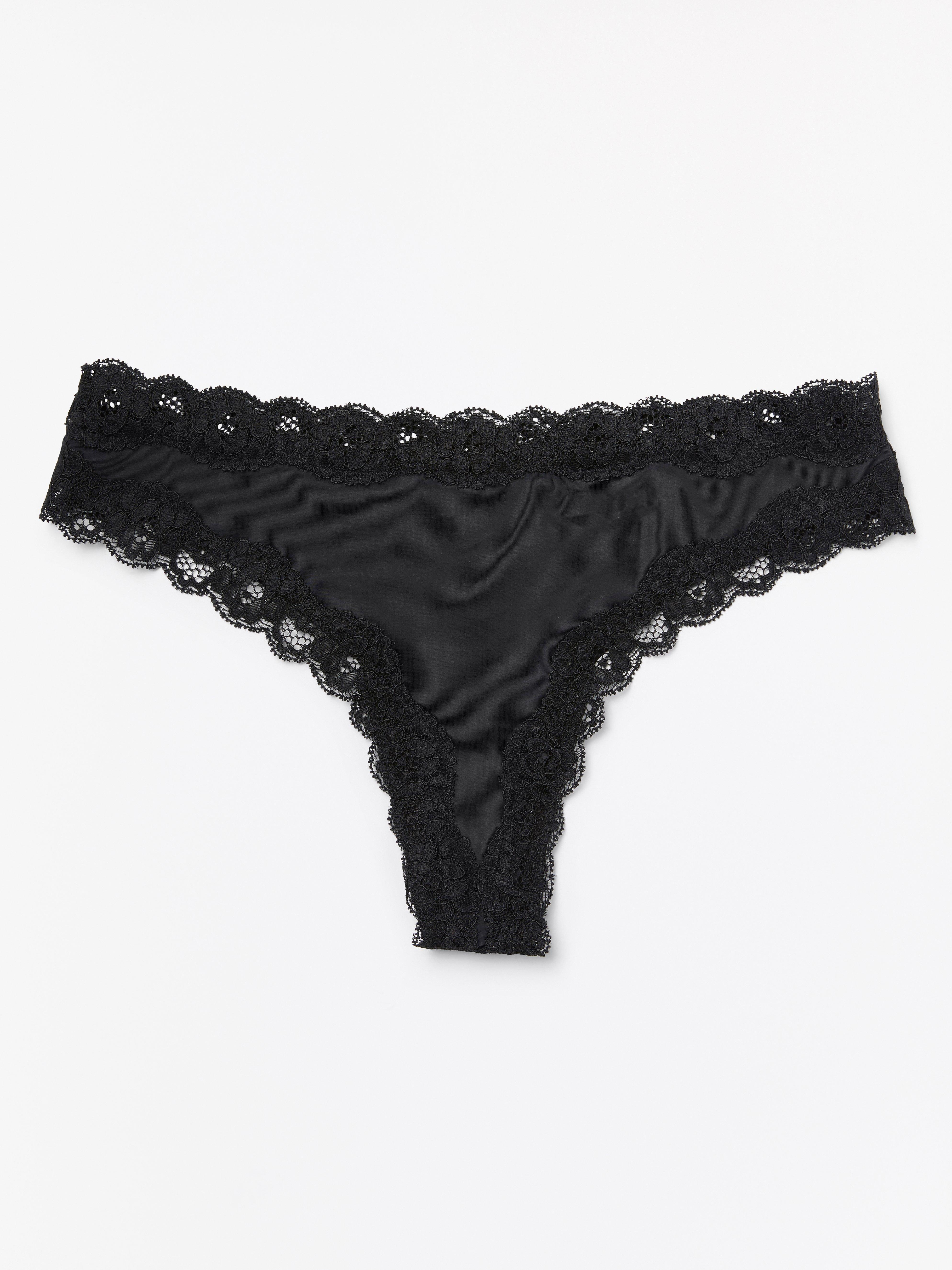 Thong Low Black