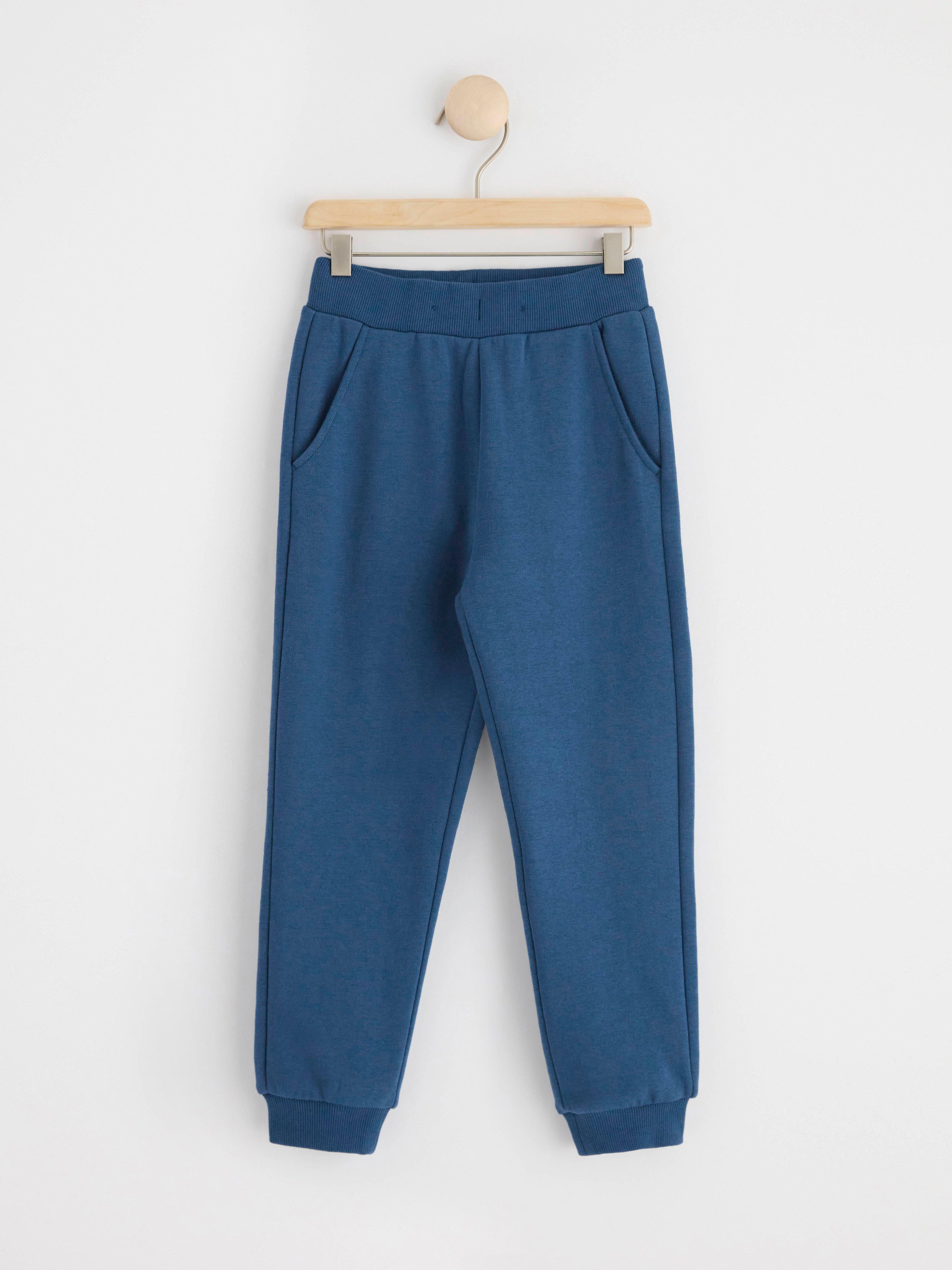 Joggers with brushed inside Dark Dusty Blue