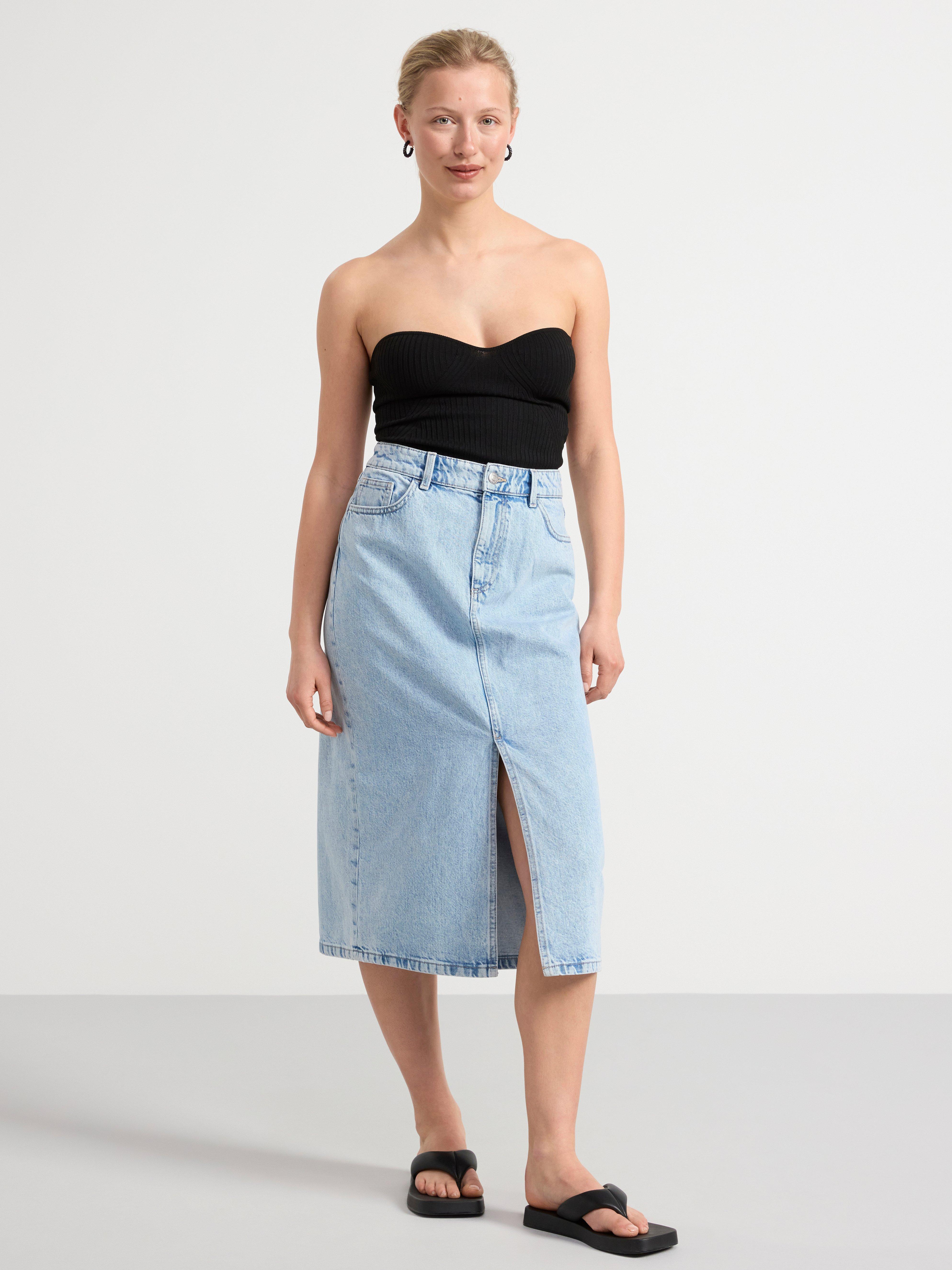 Knitted tube top Black