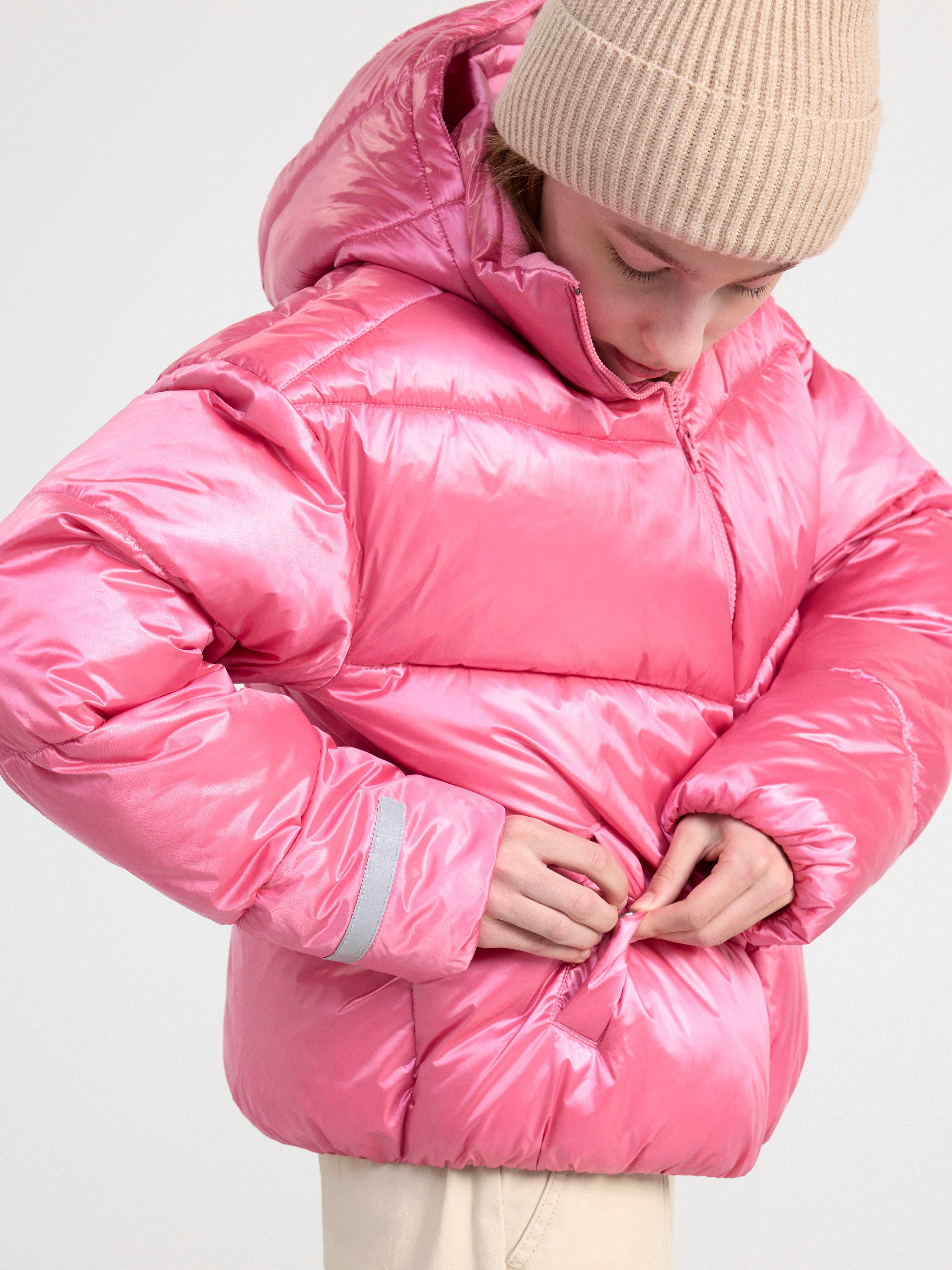 Water repellent puffer jacket Pink
