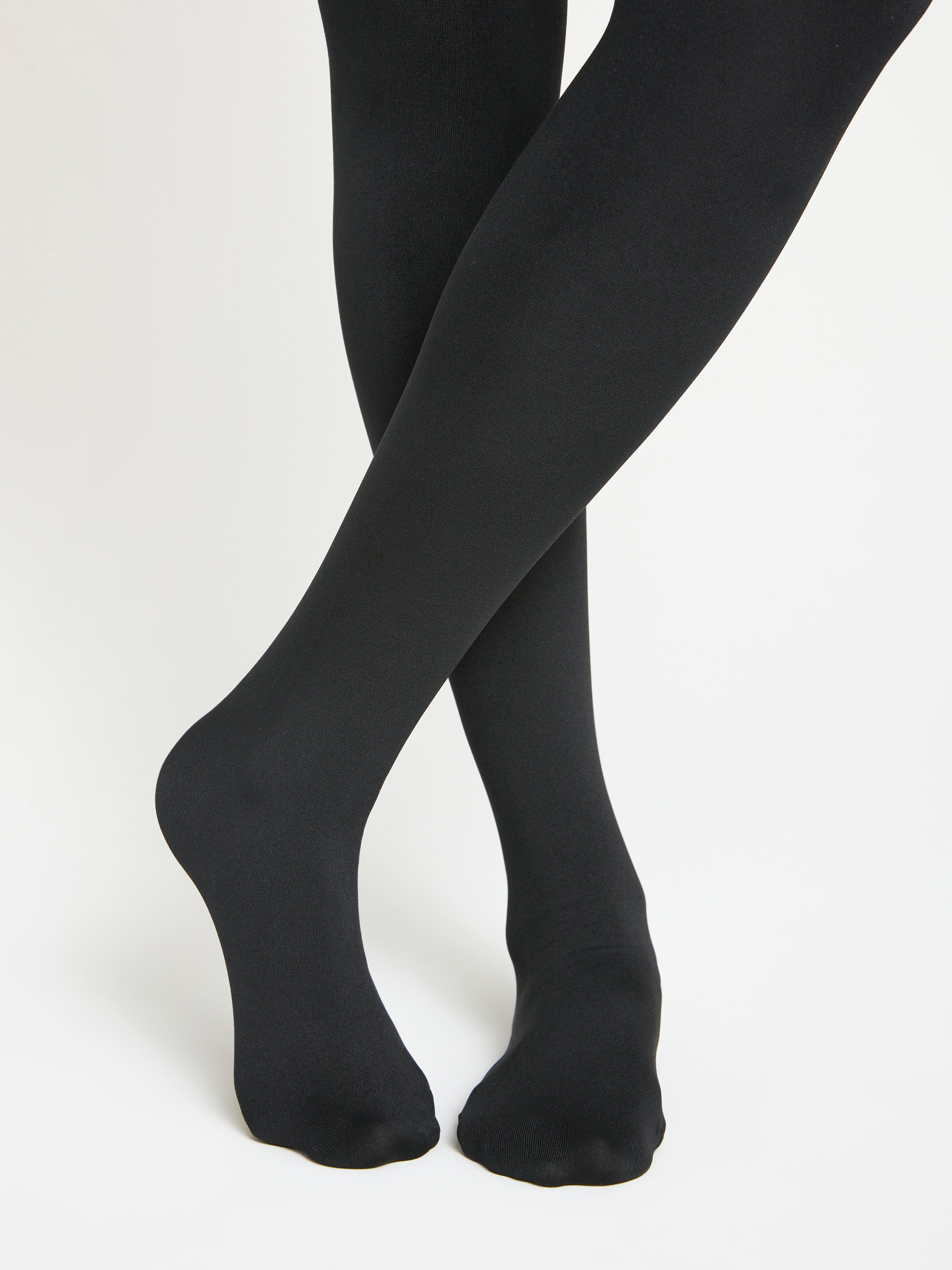 Tights with brushed inside Black
