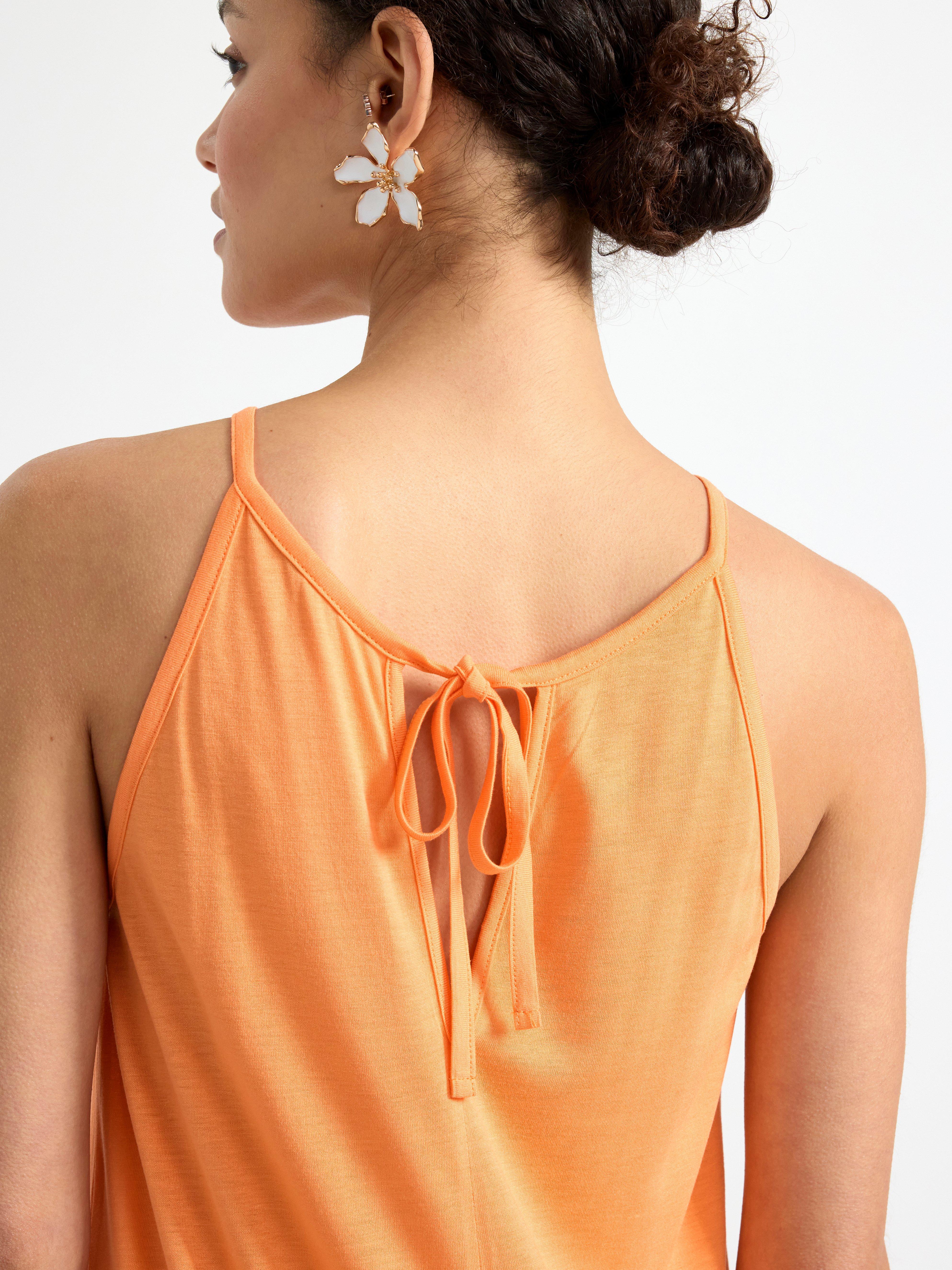 Long slip on dress Light Orange