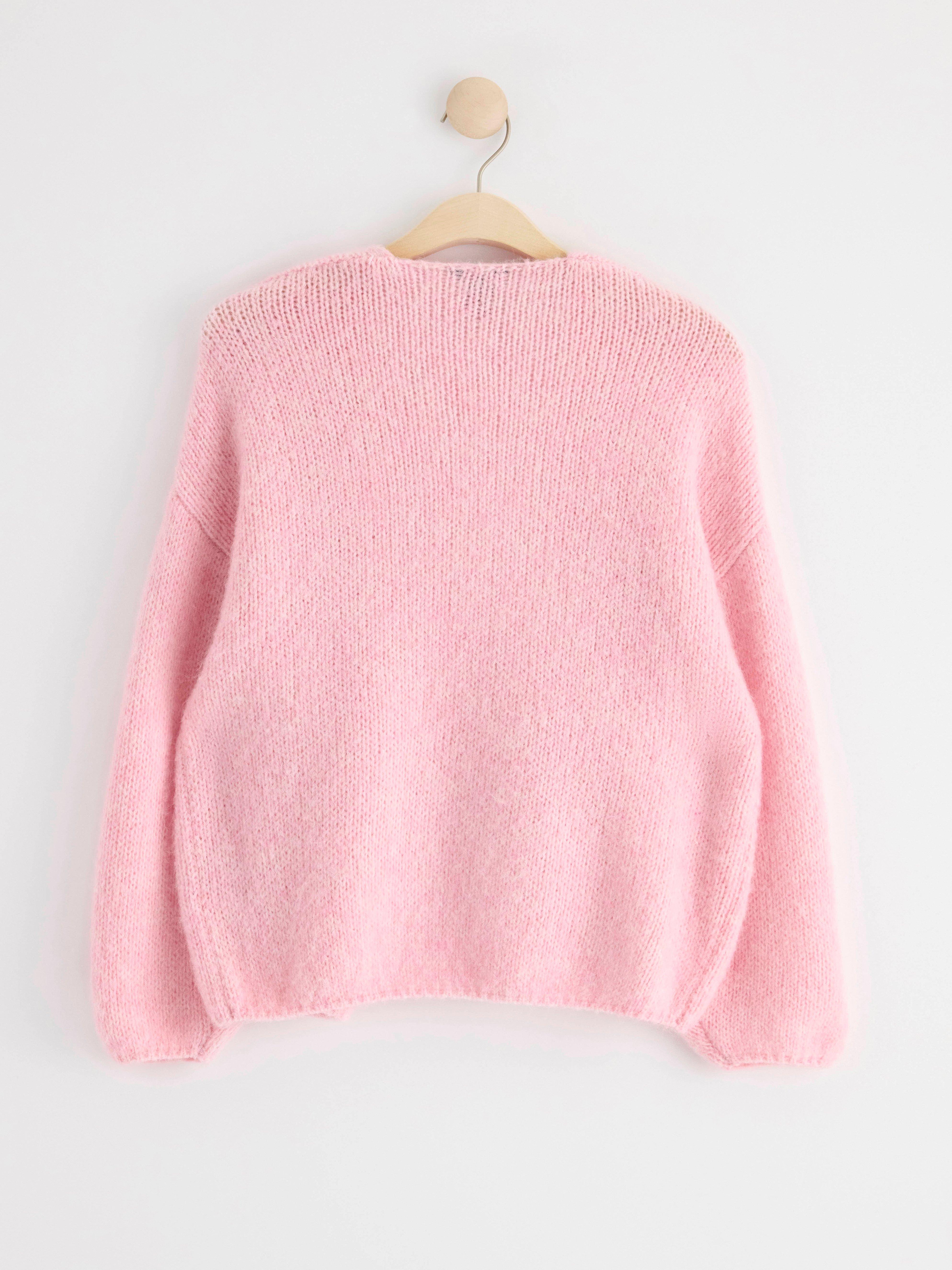 Knitted cardigan pink