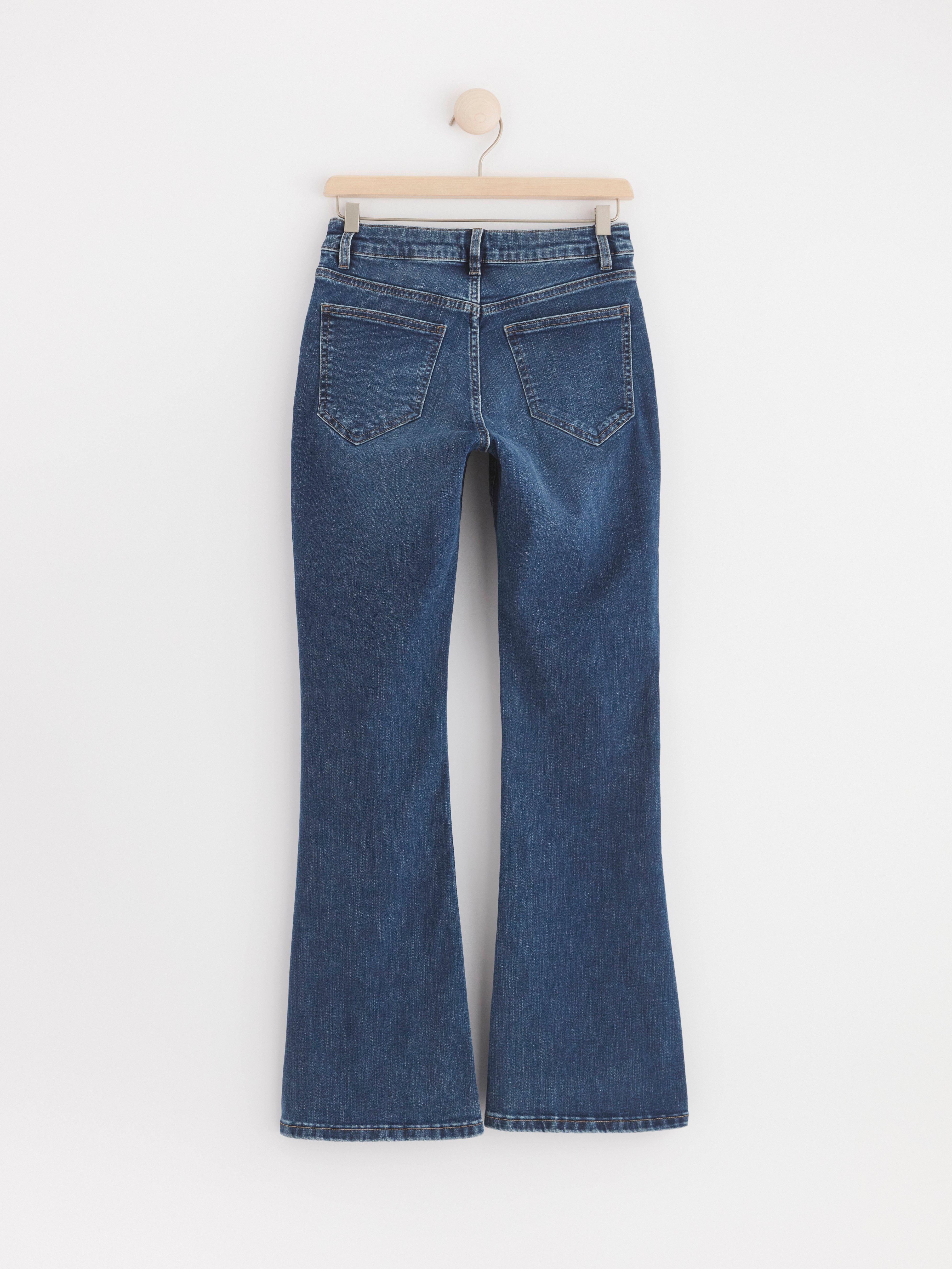 FREJA Flare super stretch regular waist jeans Denim
