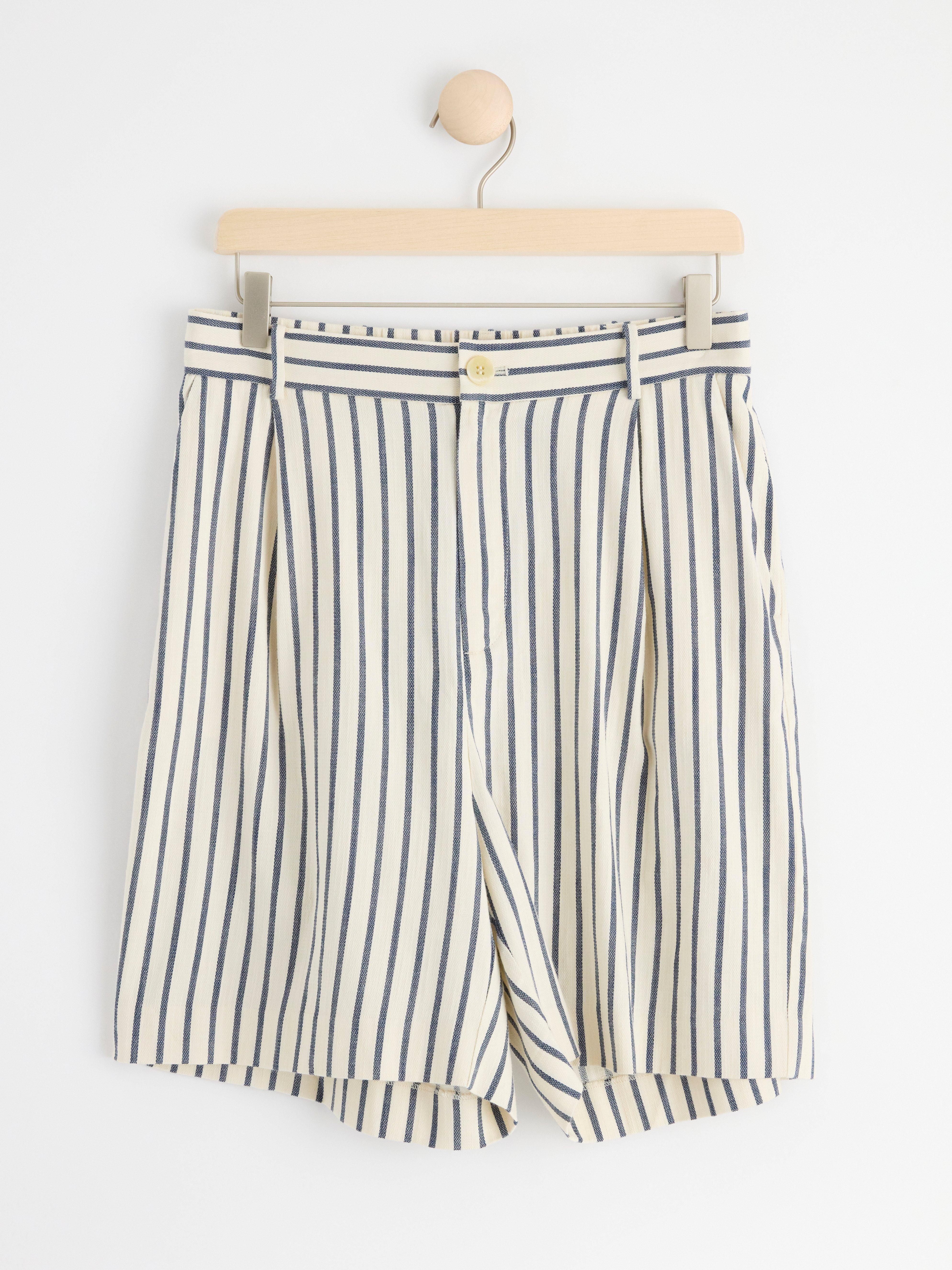 Striped high waist shorts Off White