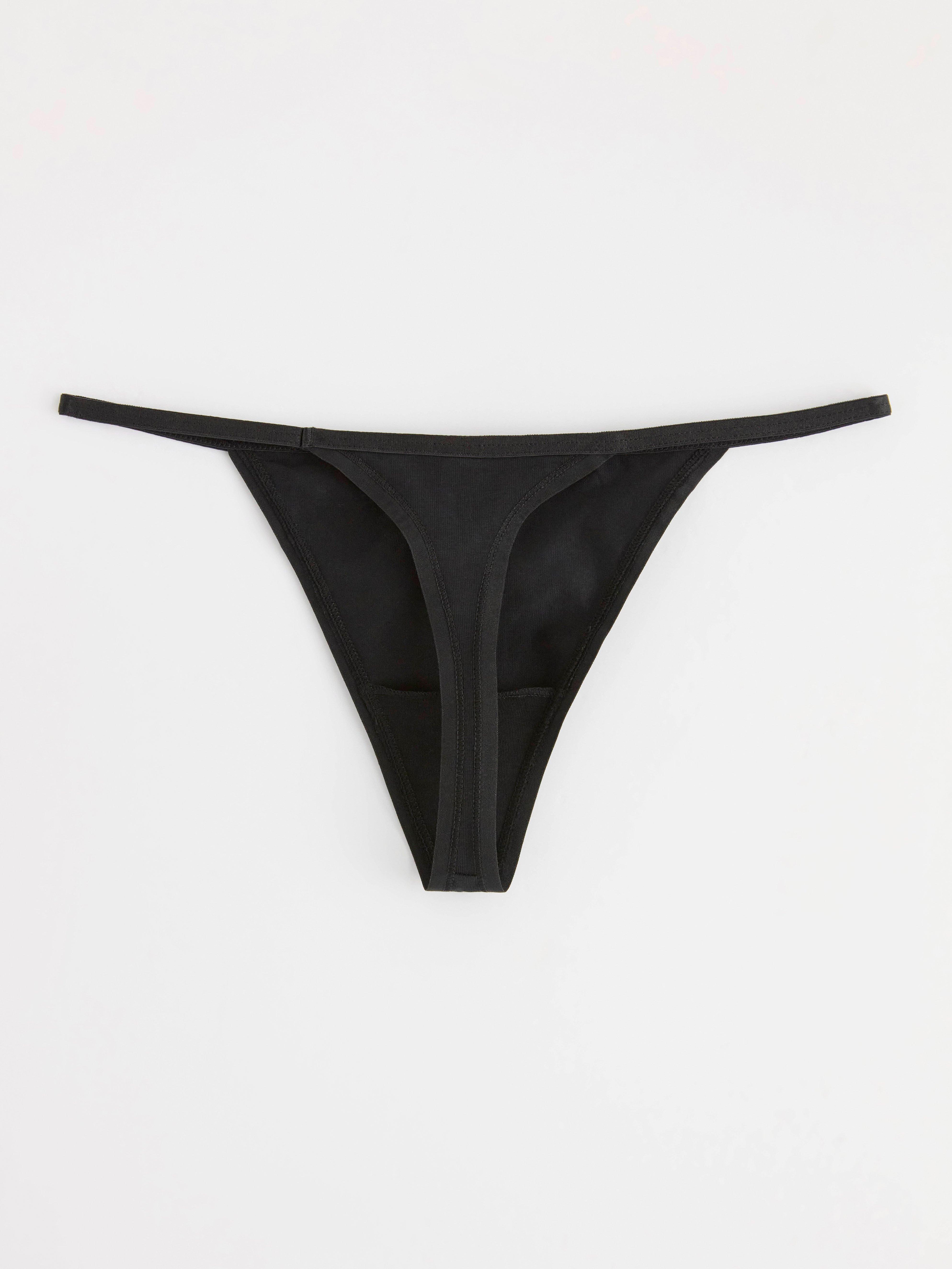 Thong low waist Black