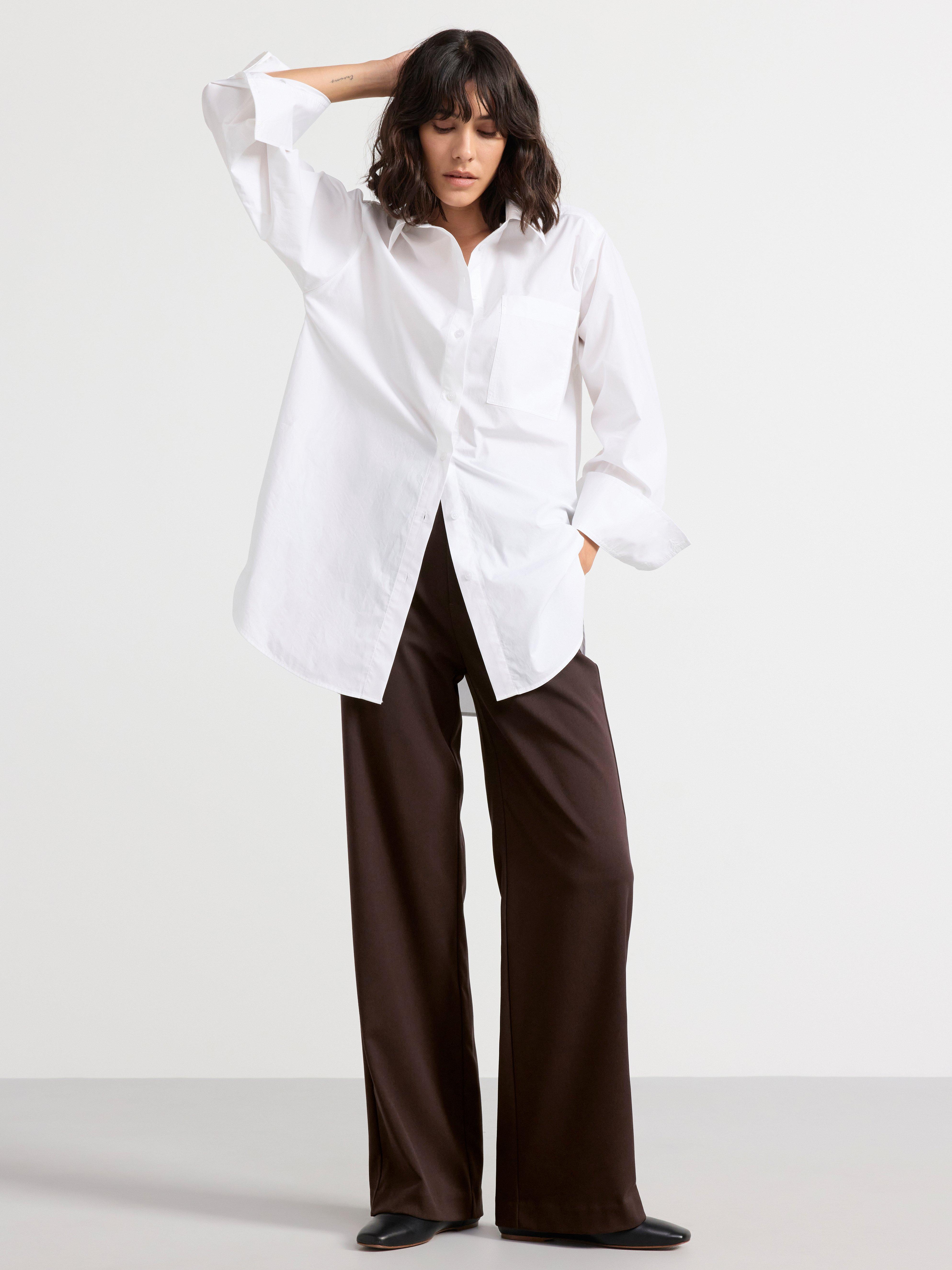 LYKKE Wide trousers Brown
