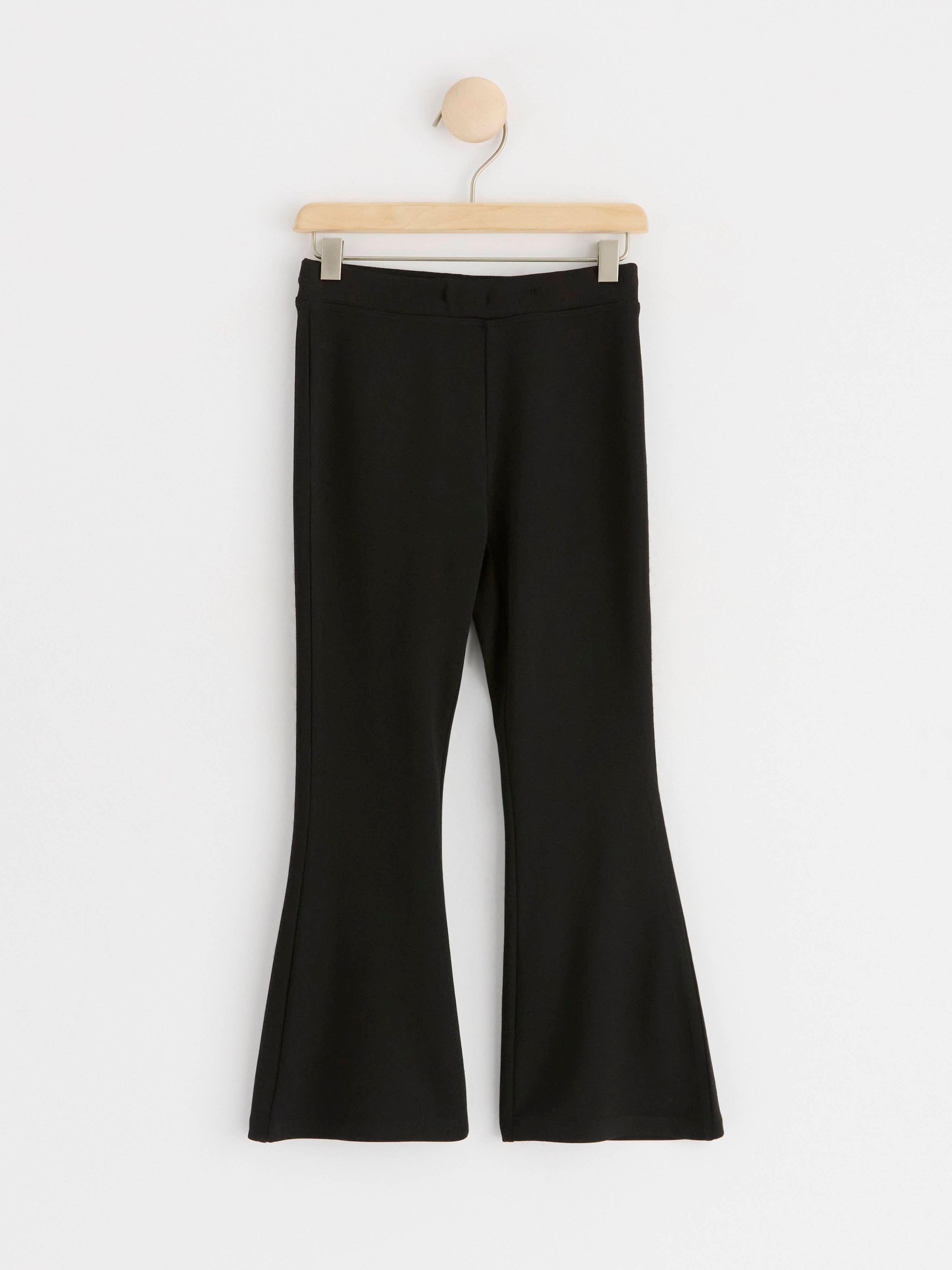 Flared punto leggings Black