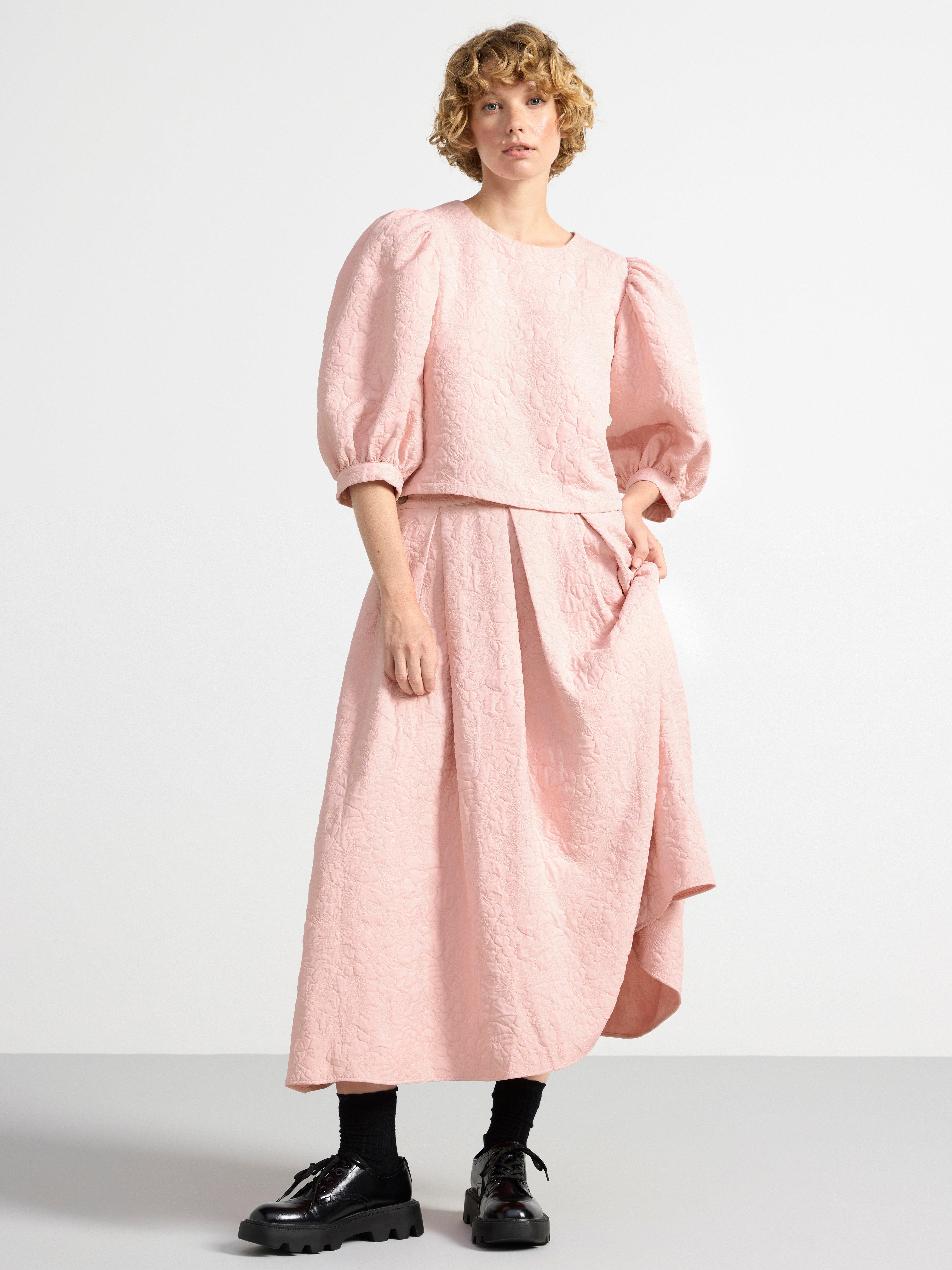 Blouse with puff sleeves Light Pink