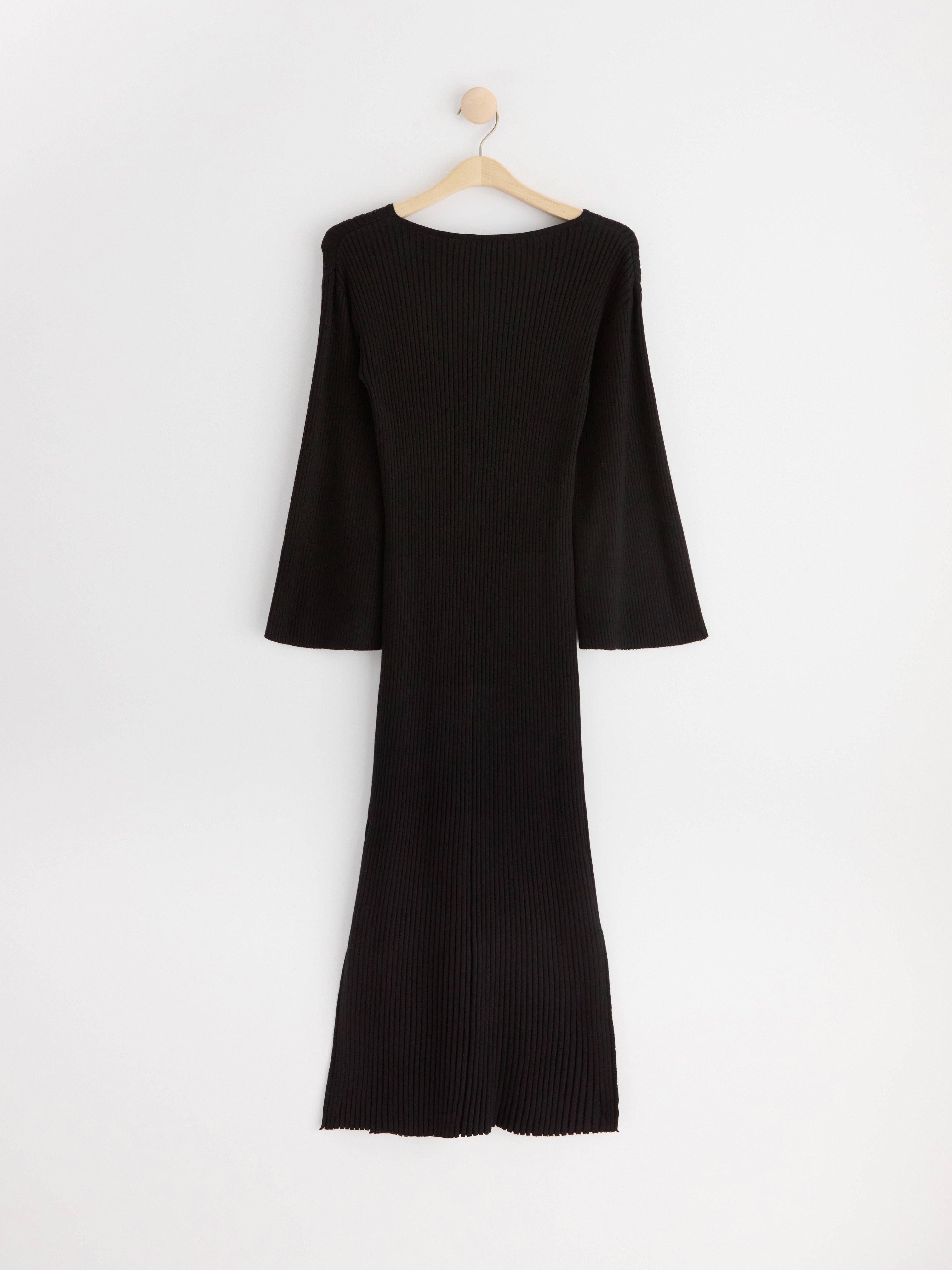 MOM Rib-knitted midi dress Black